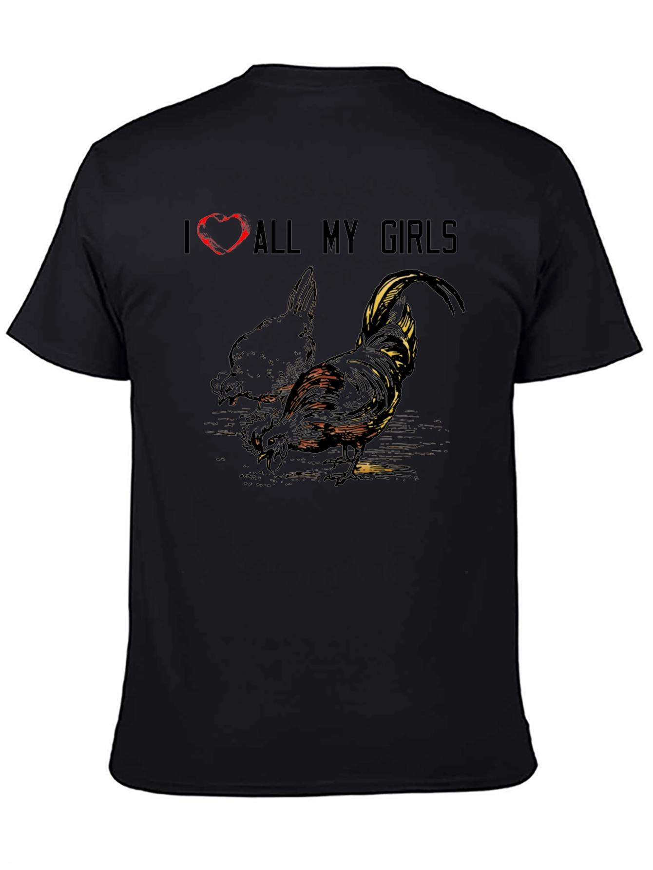 I Heart My Girls Chicken Graphic Tee
