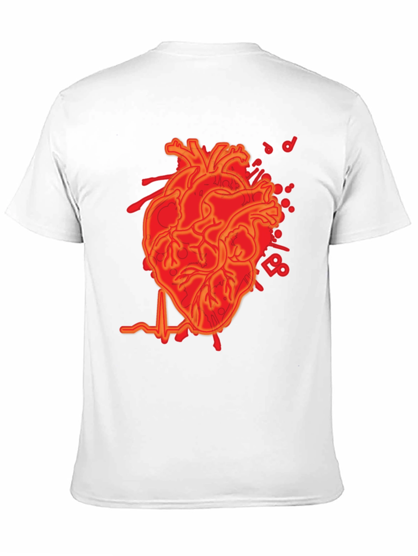 Anatomical Heartbeat Graphic Tee - Mens Black T-Shirt