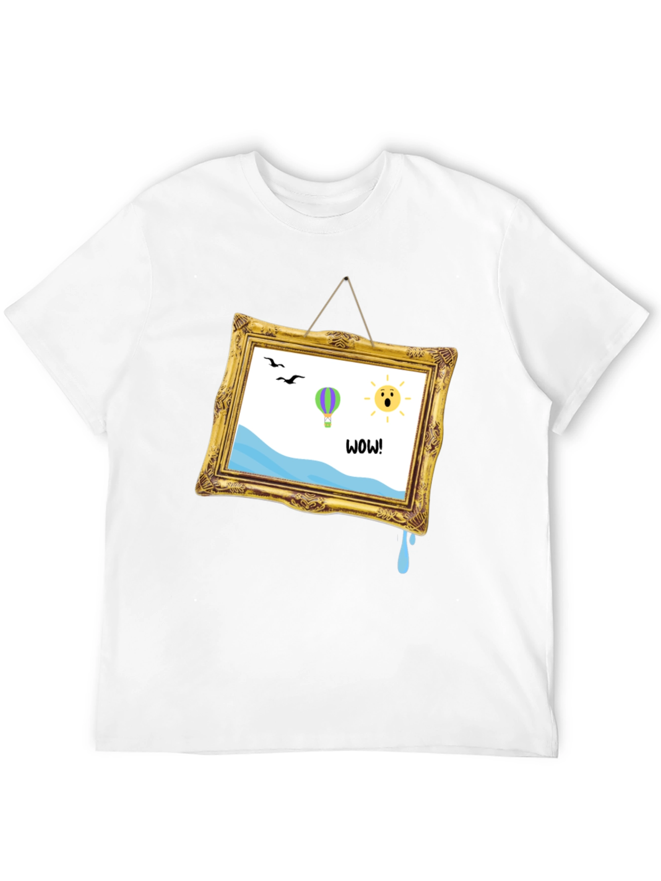 Whimsical Art Frame Graphic Tee - Quirky Unisex T-Shirt