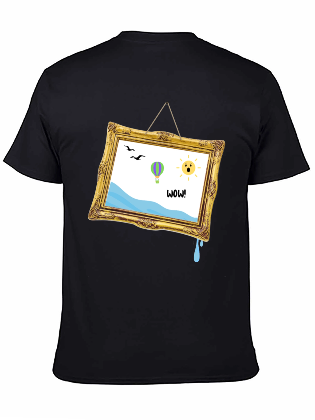 Whimsical Art Frame Graphic Tee - Quirky Unisex T-Shirt