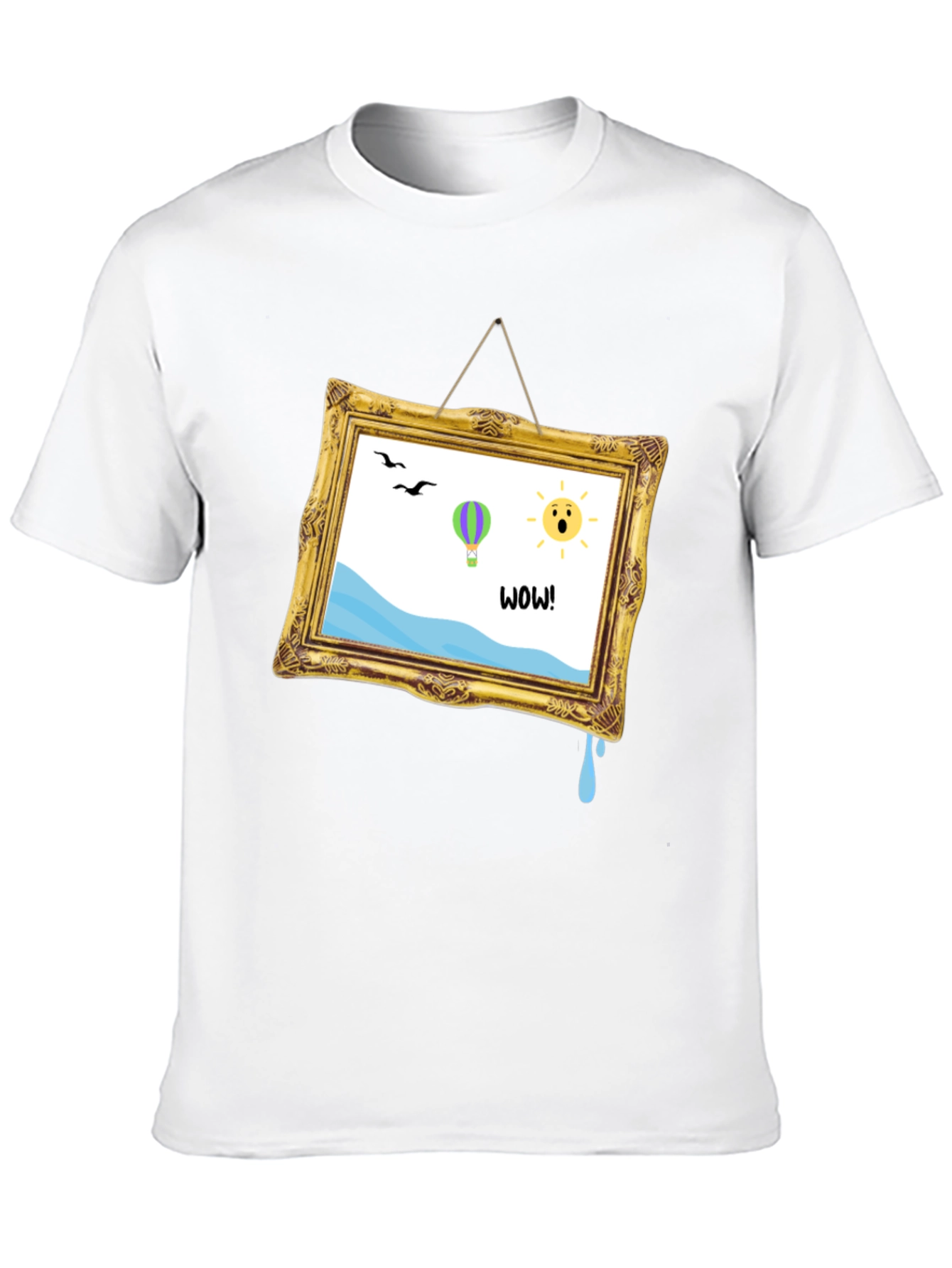 Whimsical Art Frame Graphic Tee - Quirky Unisex T-Shirt