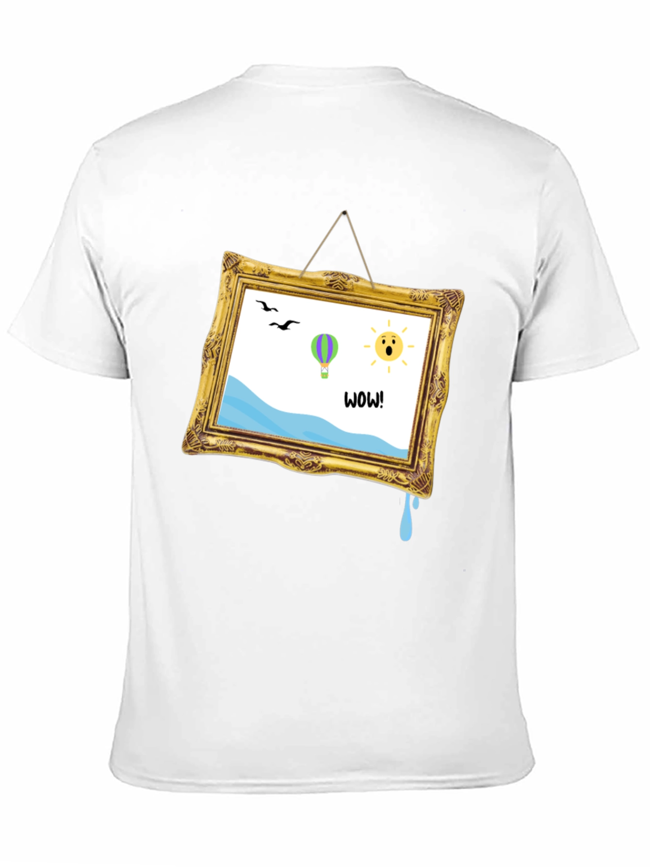 Whimsical Art Frame Graphic Tee - Quirky Unisex T-Shirt