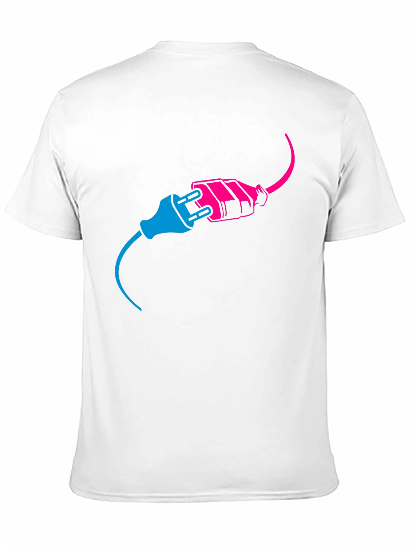 Electric Plug Graphic Tee - Black Cotton T-Shirt