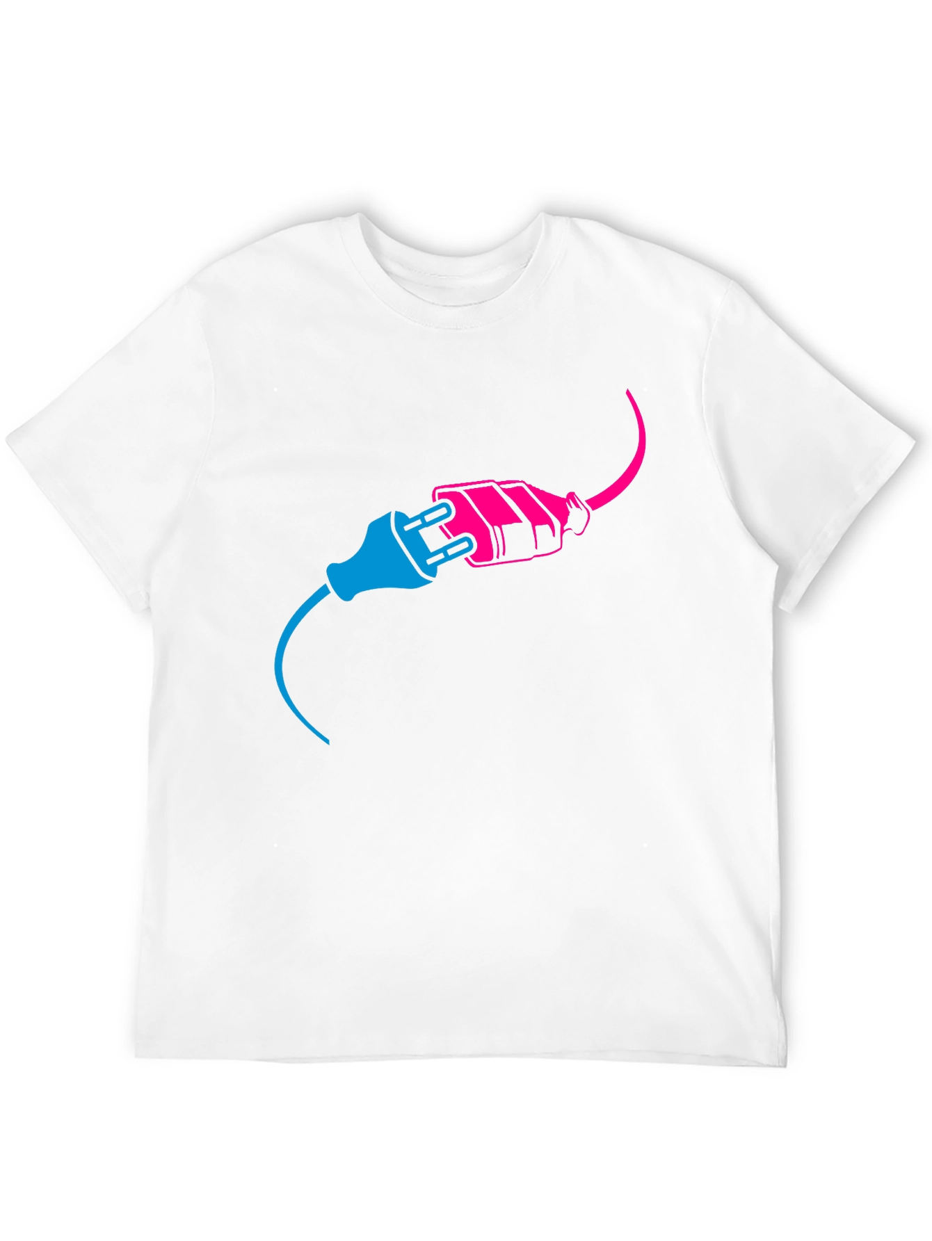 Electric Plug Graphic Tee - Black Cotton T-Shirt