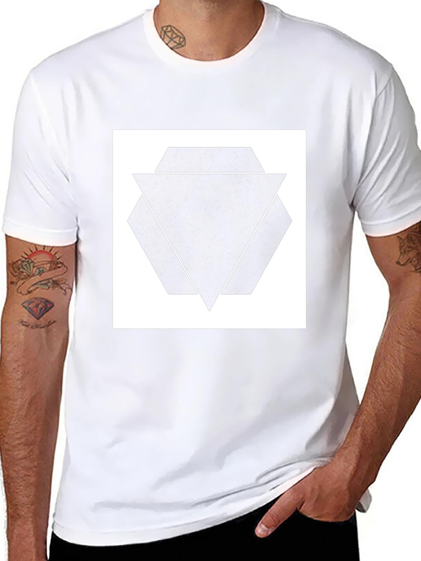 Geometric Triangle T-Shirt - Modern Design