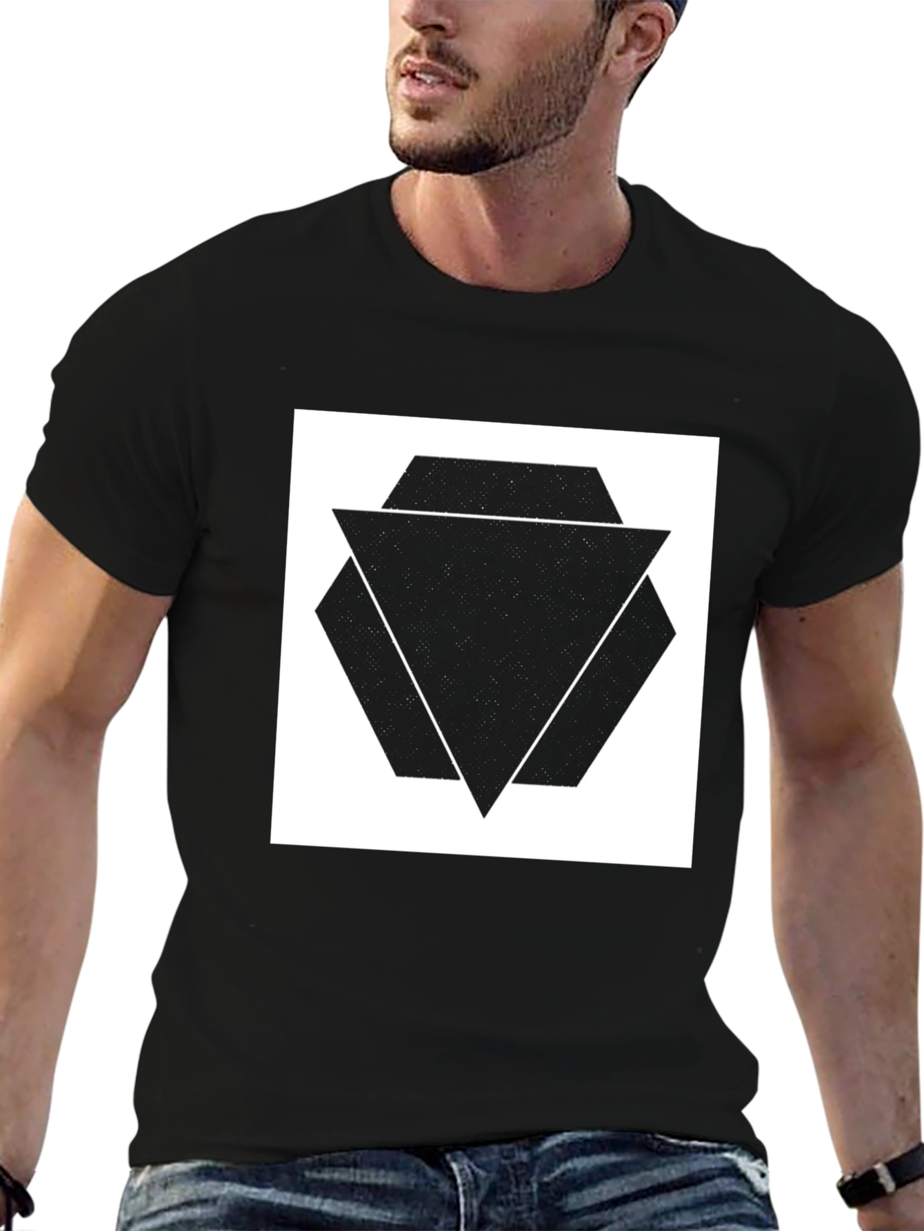 Geometric Triangle T-Shirt - Modern Design