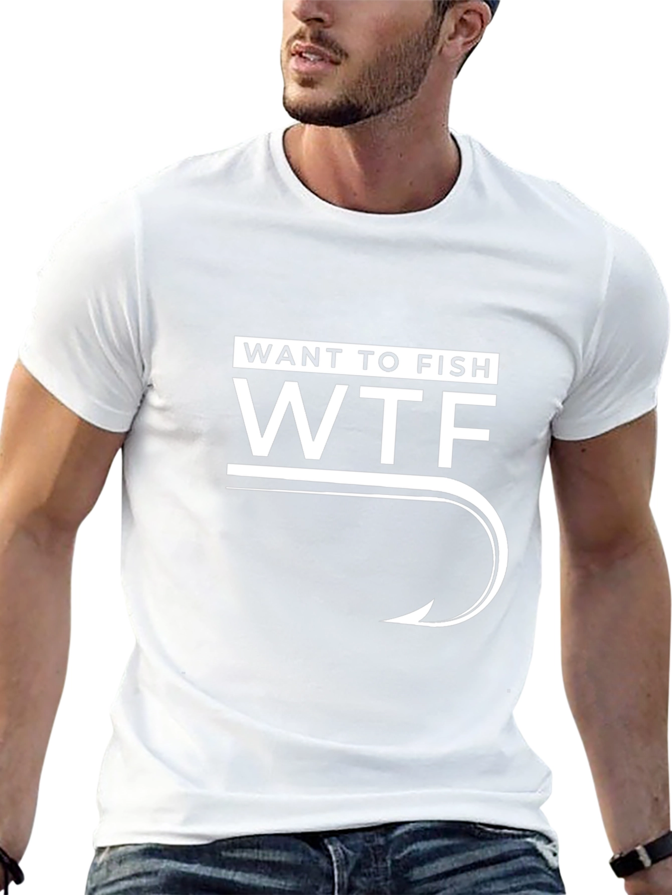 Want To Fish WTF T-Shirt - Funny Fishing Tee