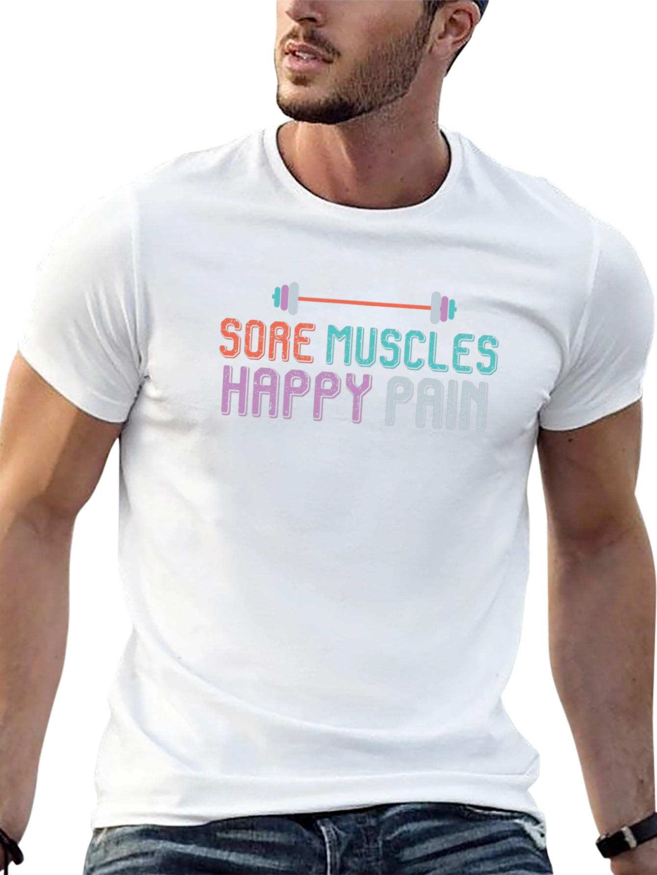Sore Muscles Happy Pain Graphic T-Shirt