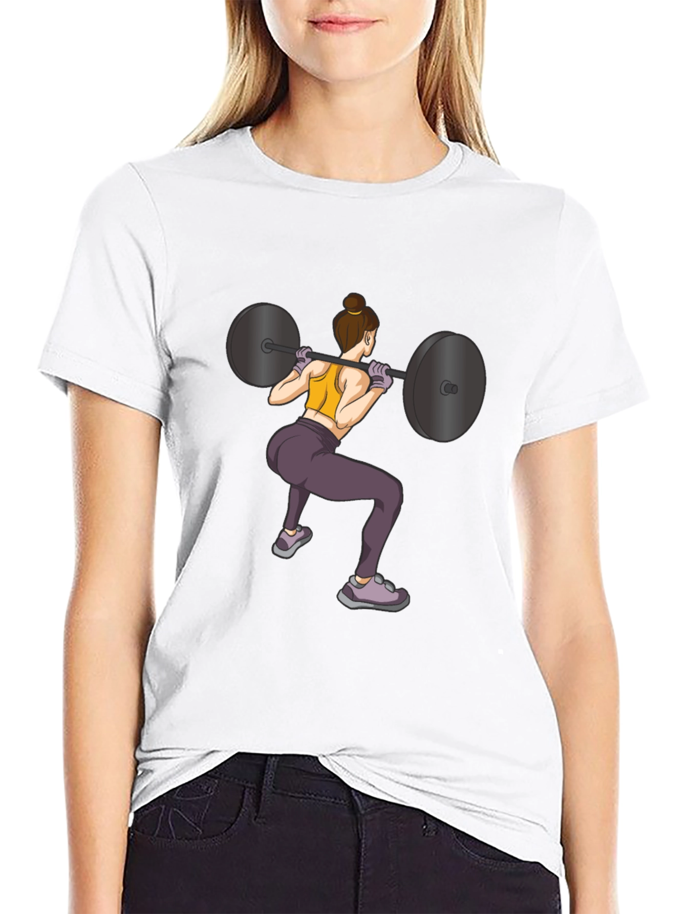 Workout Girl Graphic T-Shirt - Fitness Apparel