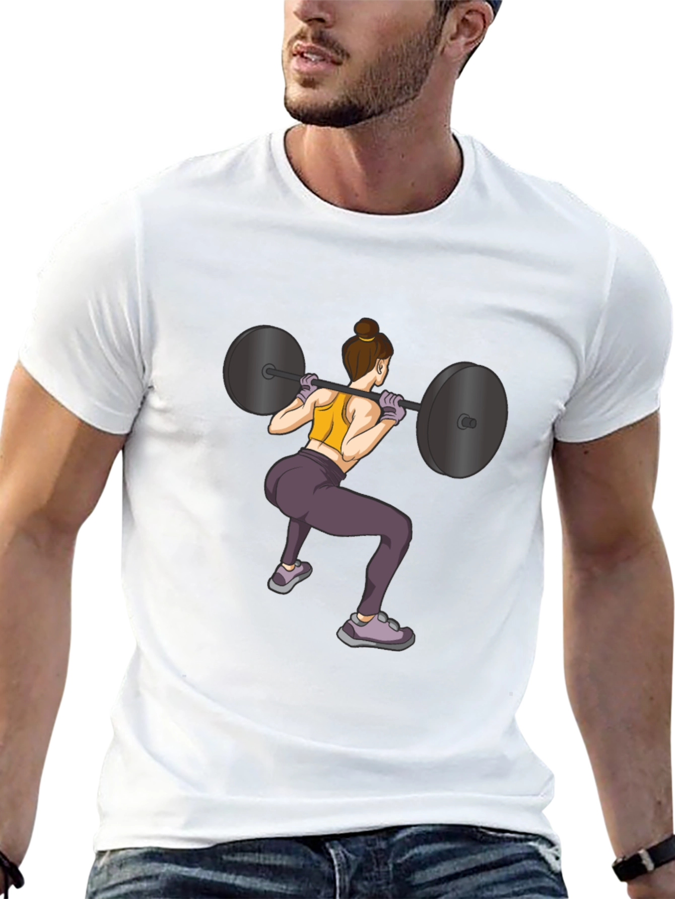 Workout Girl Graphic T-Shirt - Fitness Apparel