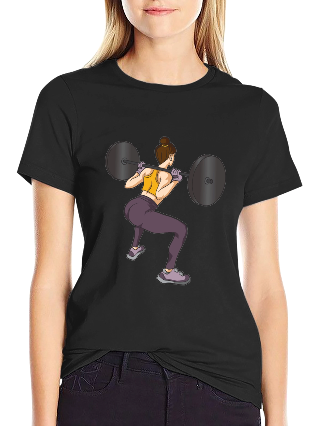 Workout Girl Graphic T-Shirt - Fitness Apparel