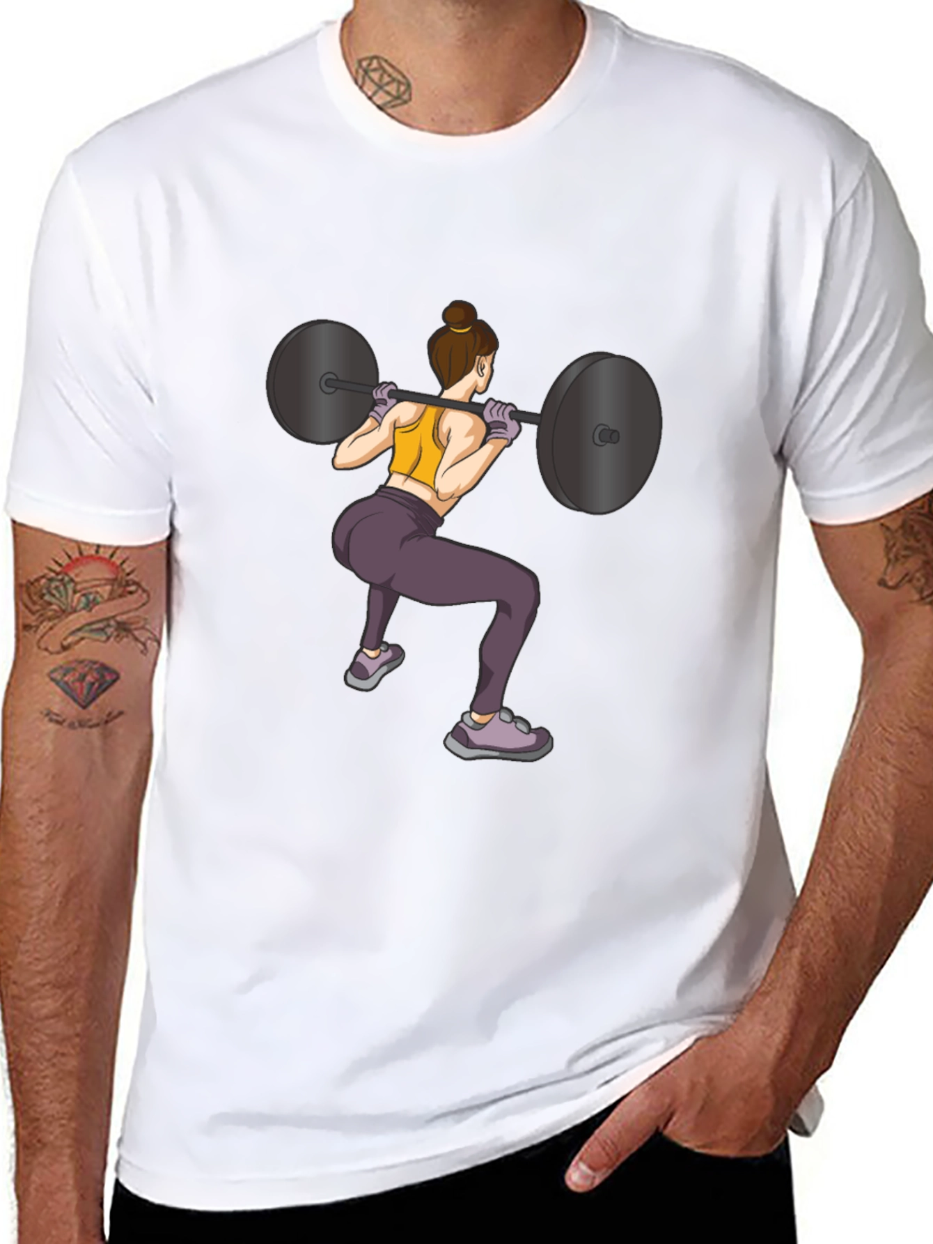 Workout Girl Graphic T-Shirt - Fitness Apparel