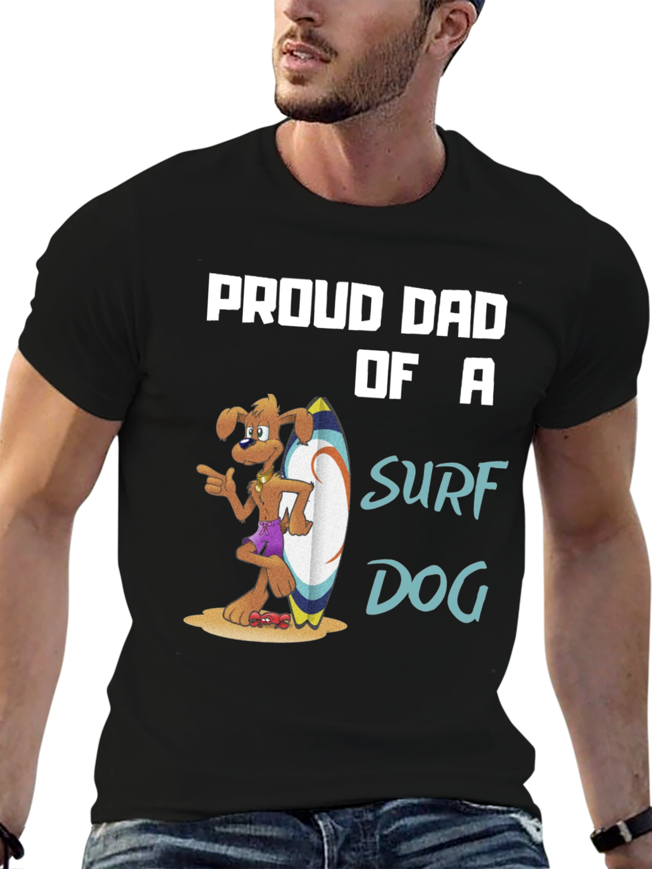 Proud Dad of a Surf Dog T-Shirt