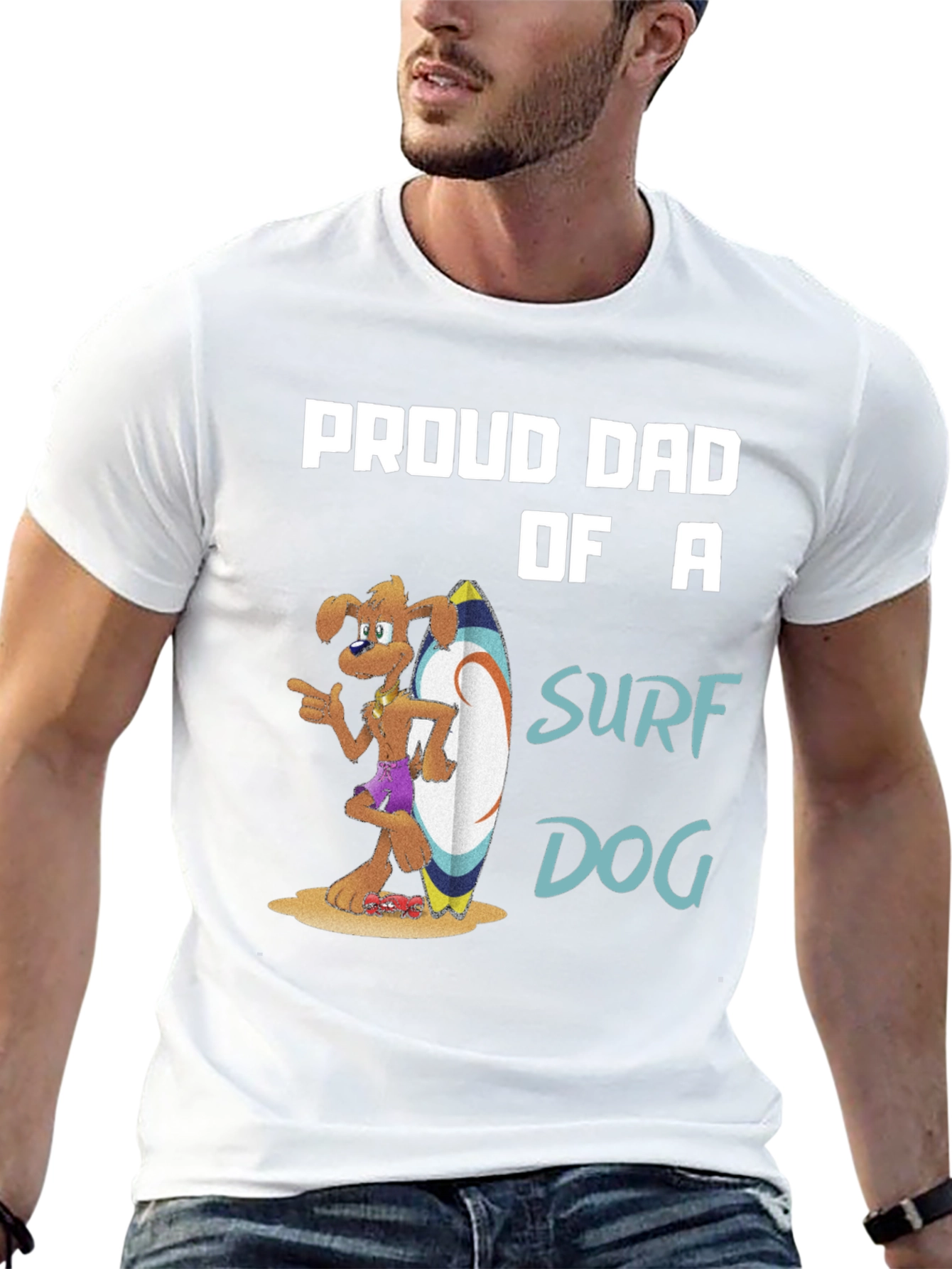 Proud Dad of a Surf Dog T-Shirt
