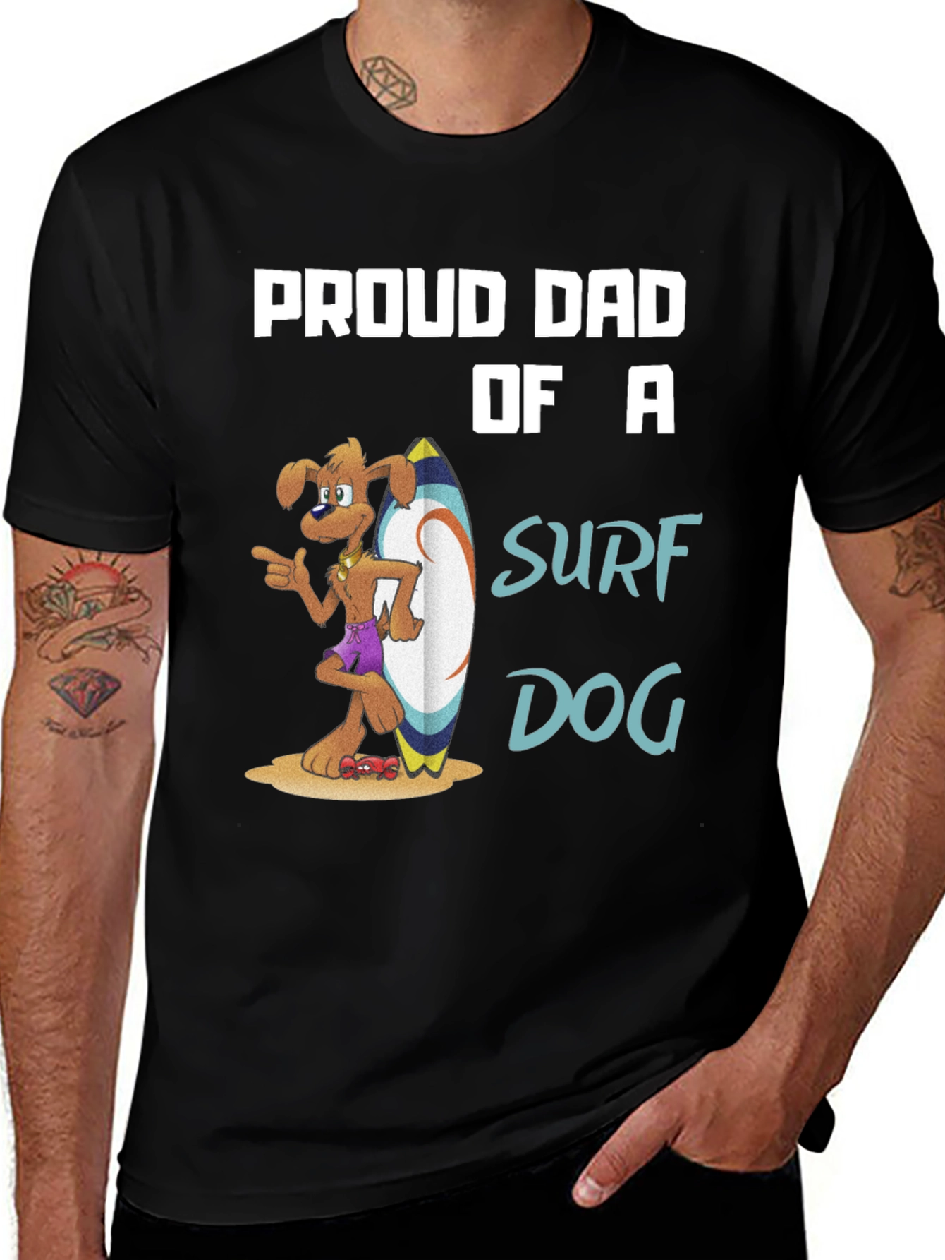 Proud Dad of a Surf Dog T-Shirt