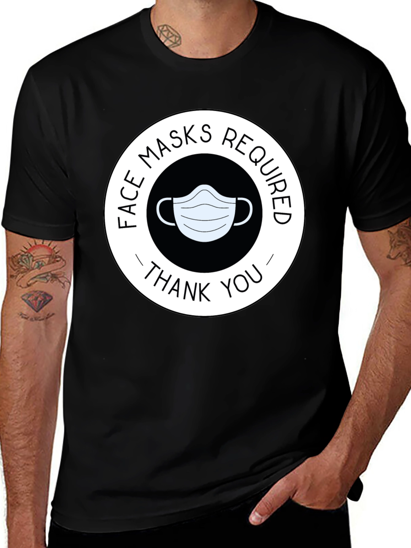 Face Masks Required T-Shirt - Thank You