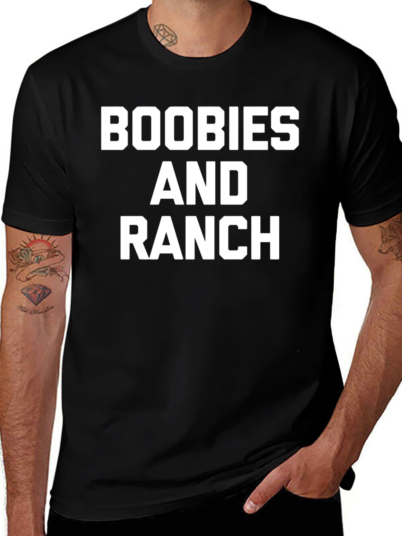 Boobies and Ranch Graphic T-Shirt
