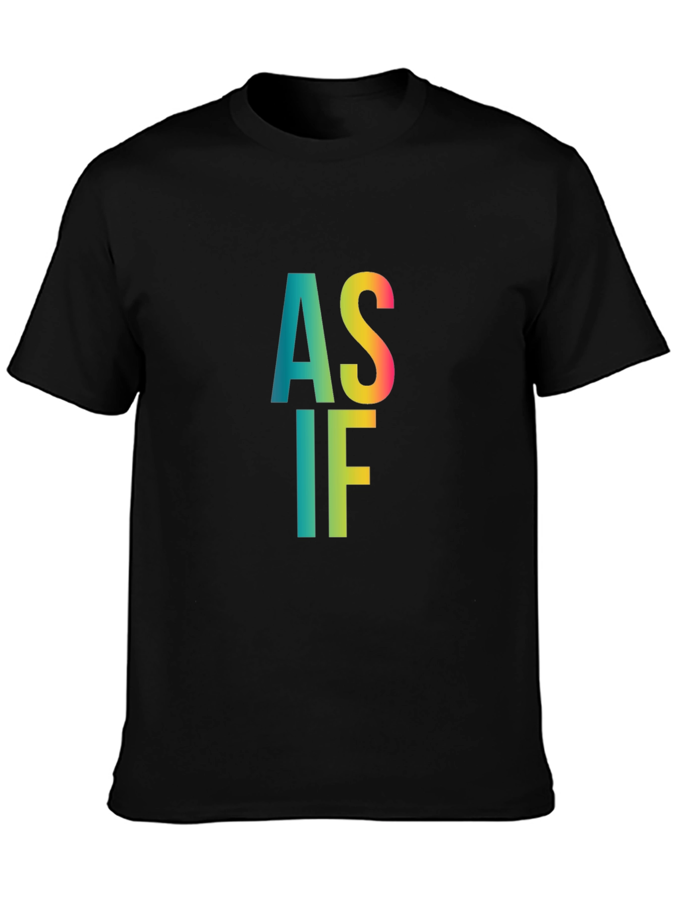 AS IF Rainbow Gradient Graphic T-Shirt