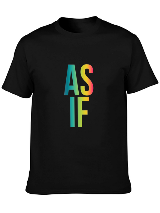 AS IF Rainbow Gradient Graphic T-Shirt