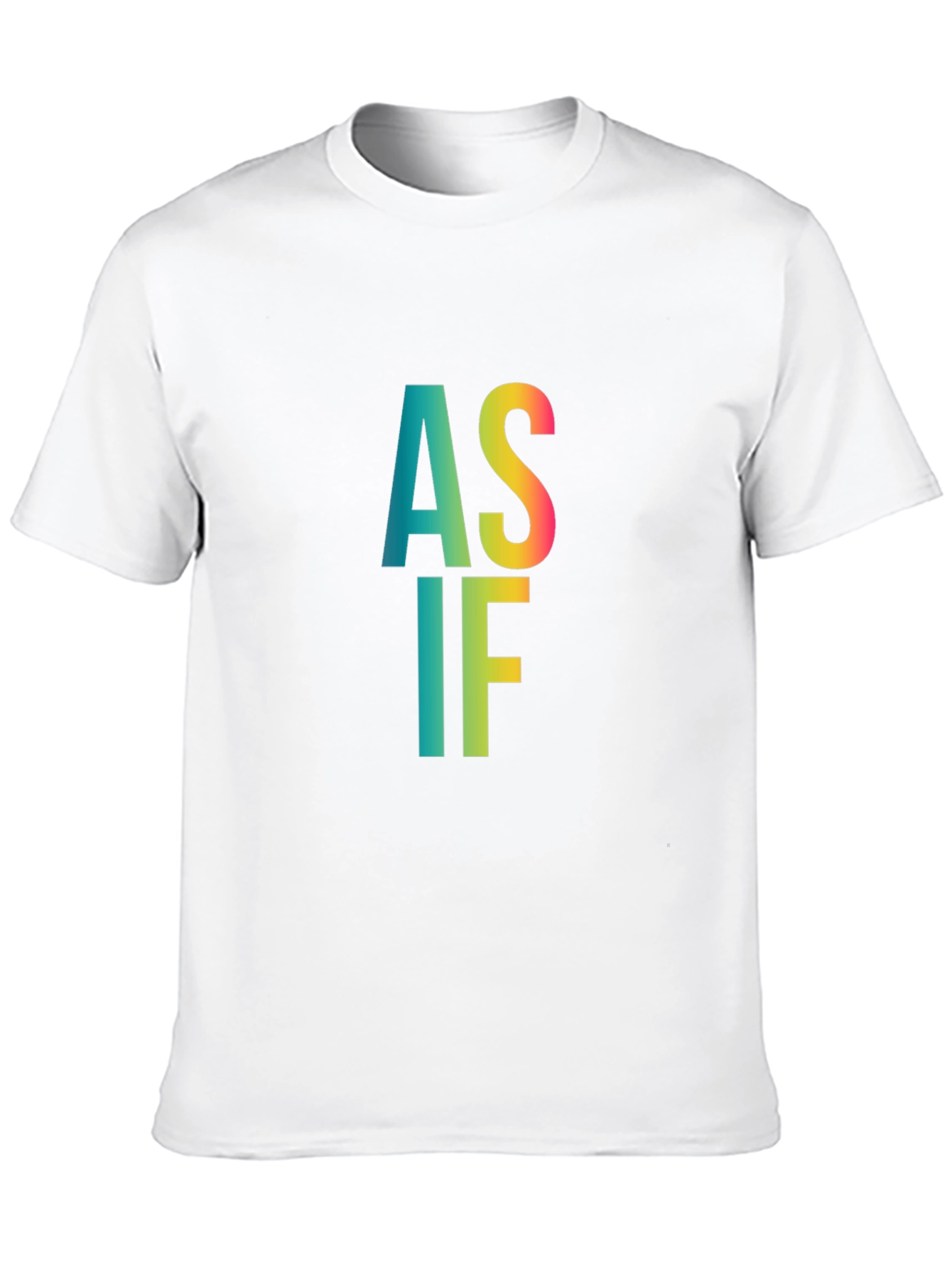 AS IF Rainbow Gradient Graphic T-Shirt