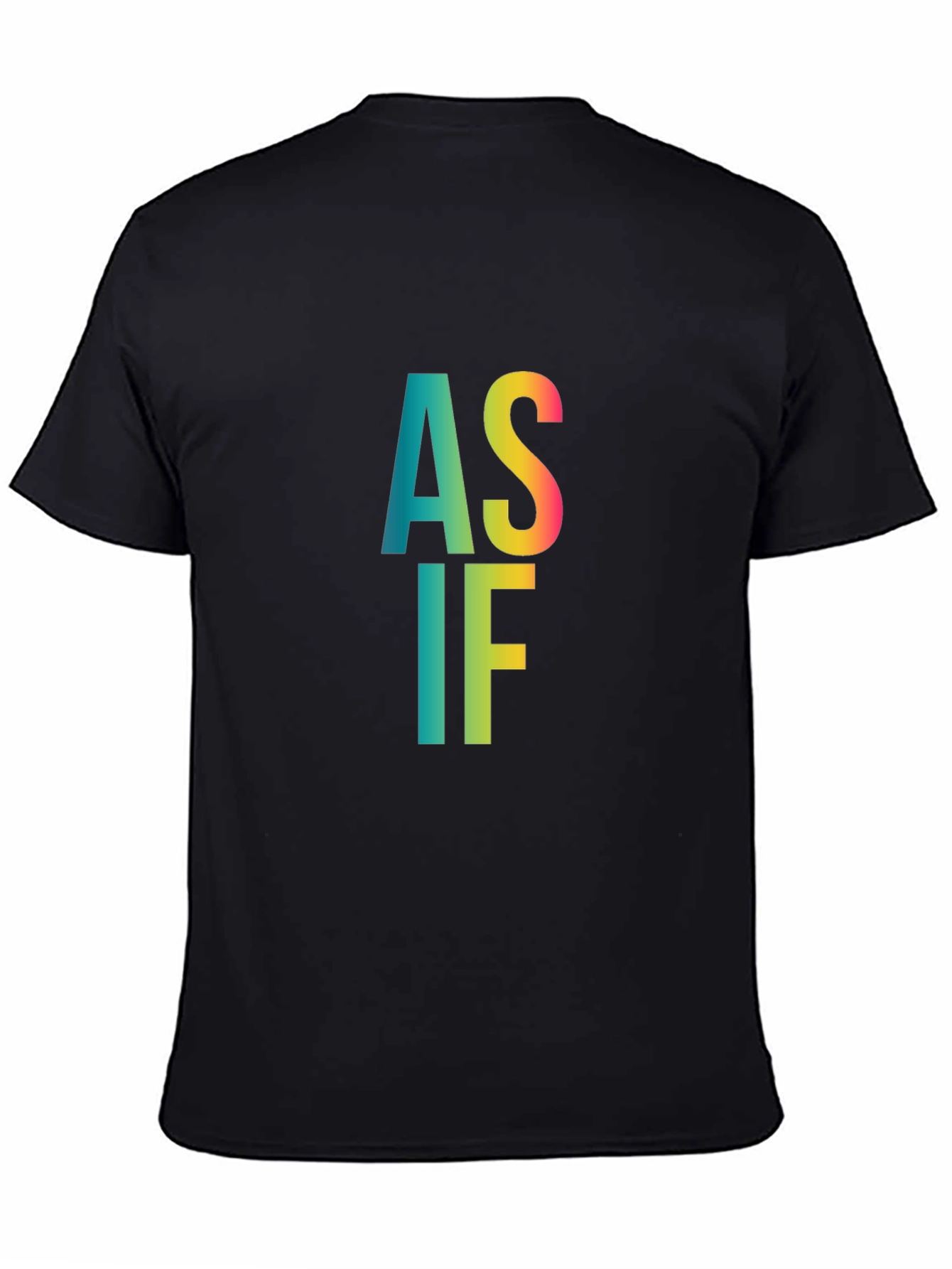 AS IF Rainbow Gradient Graphic T-Shirt