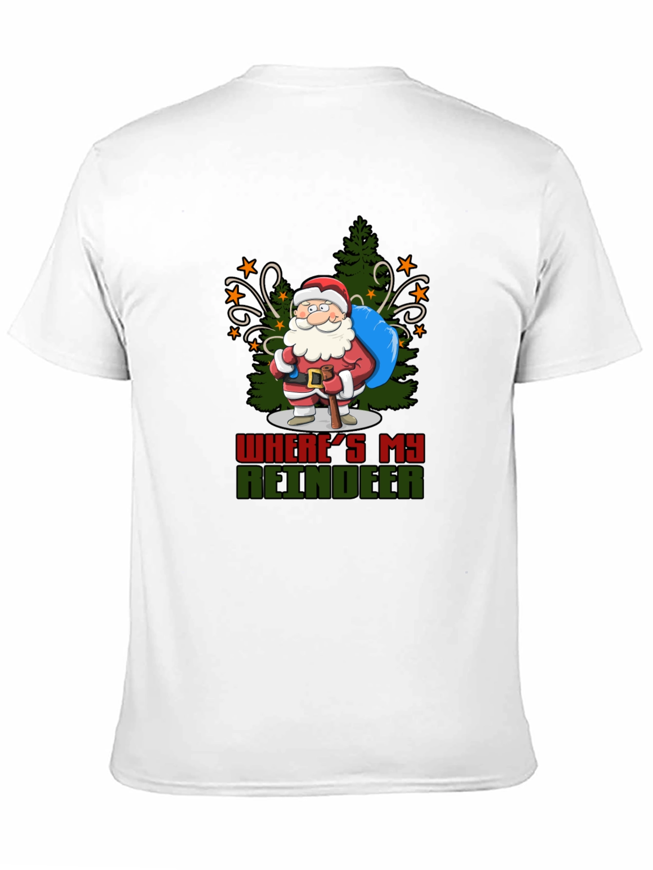 Funny Wheres My Reindeer Santa T-Shirt