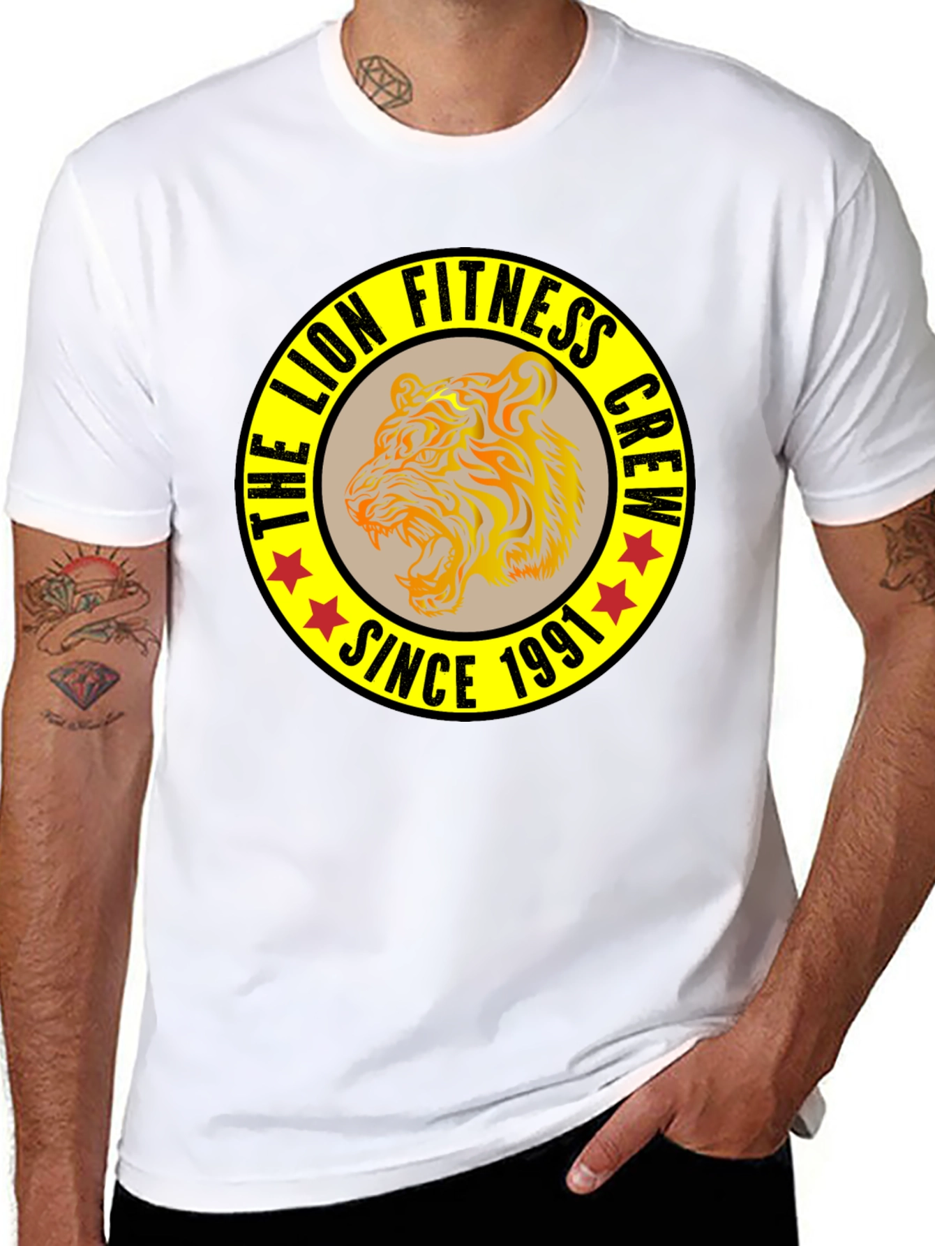 The Lion Fitness Crew Black T-Shirt