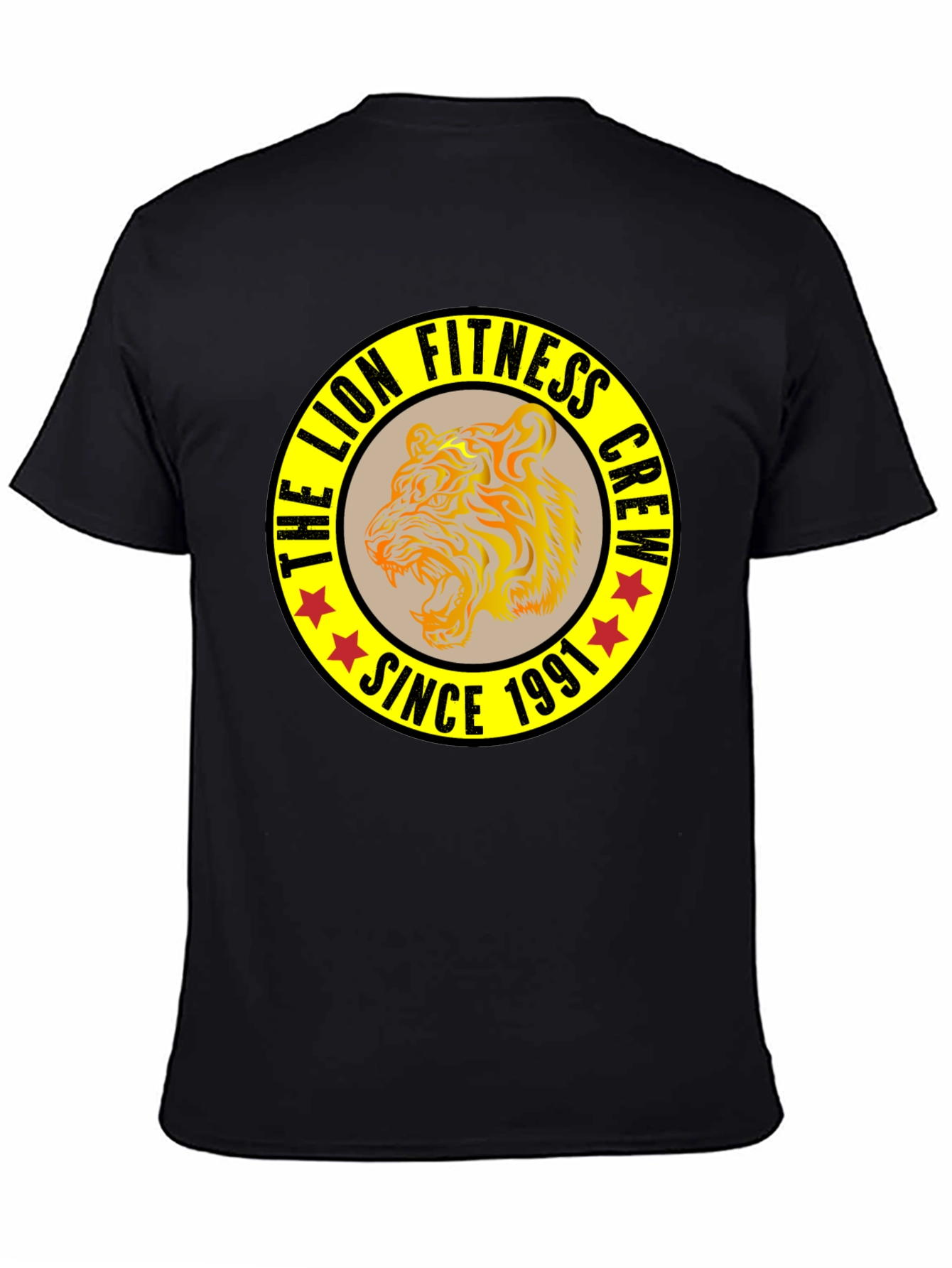 The Lion Fitness Crew Black T-Shirt
