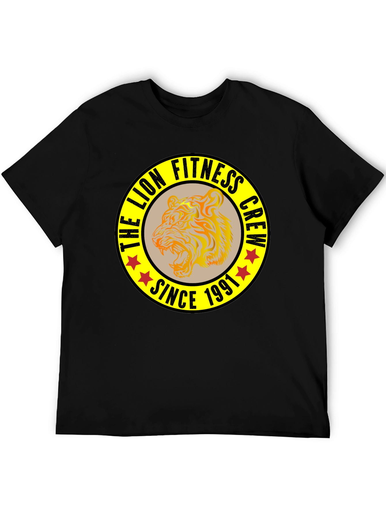 The Lion Fitness Crew Black T-Shirt