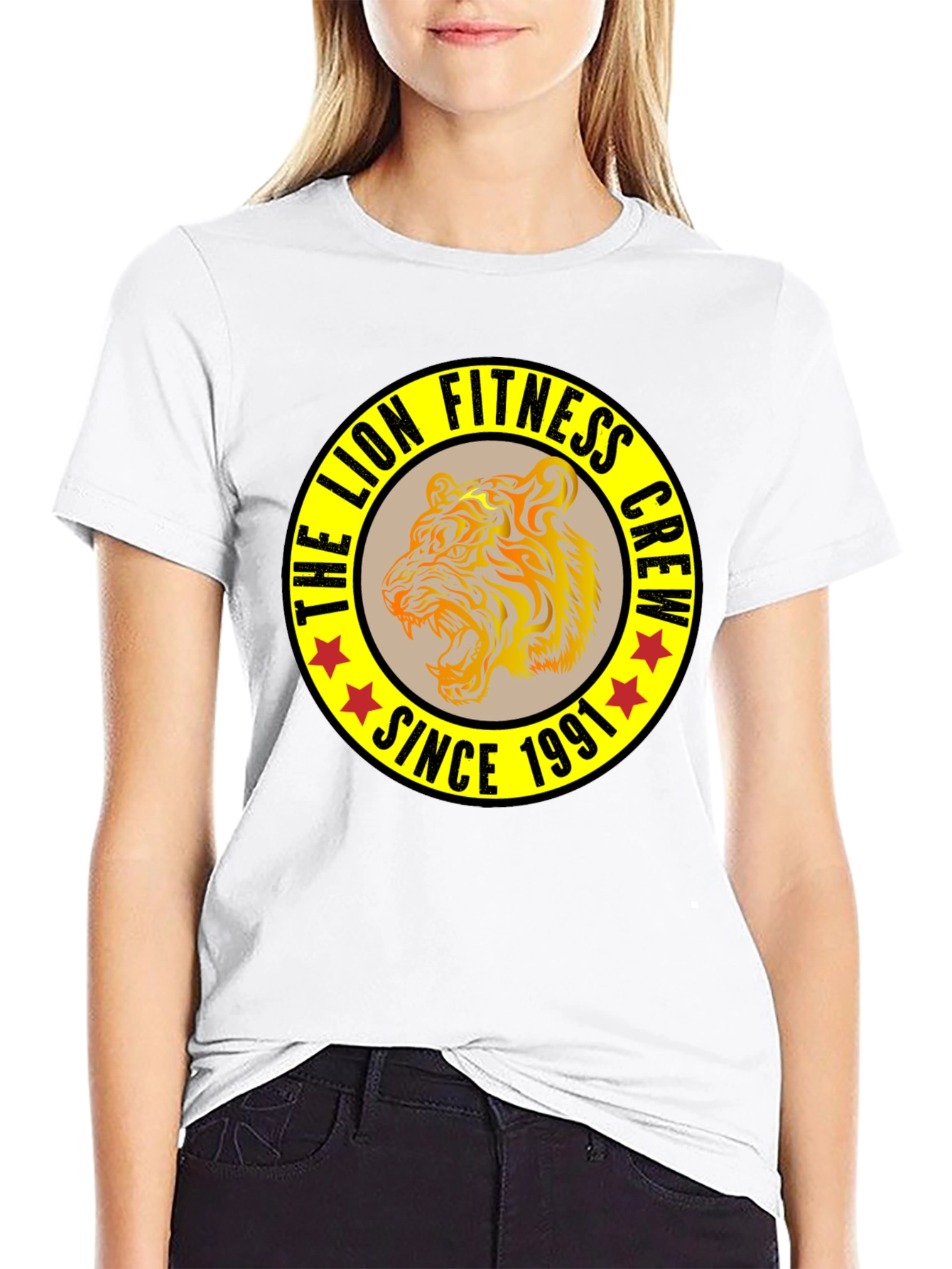 The Lion Fitness Crew Black T-Shirt