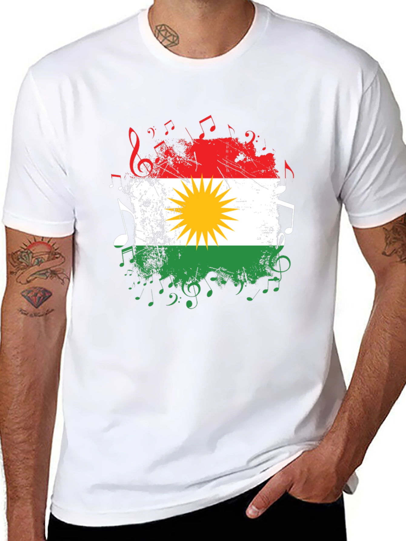 Kurdistan Flag Music T-Shirt