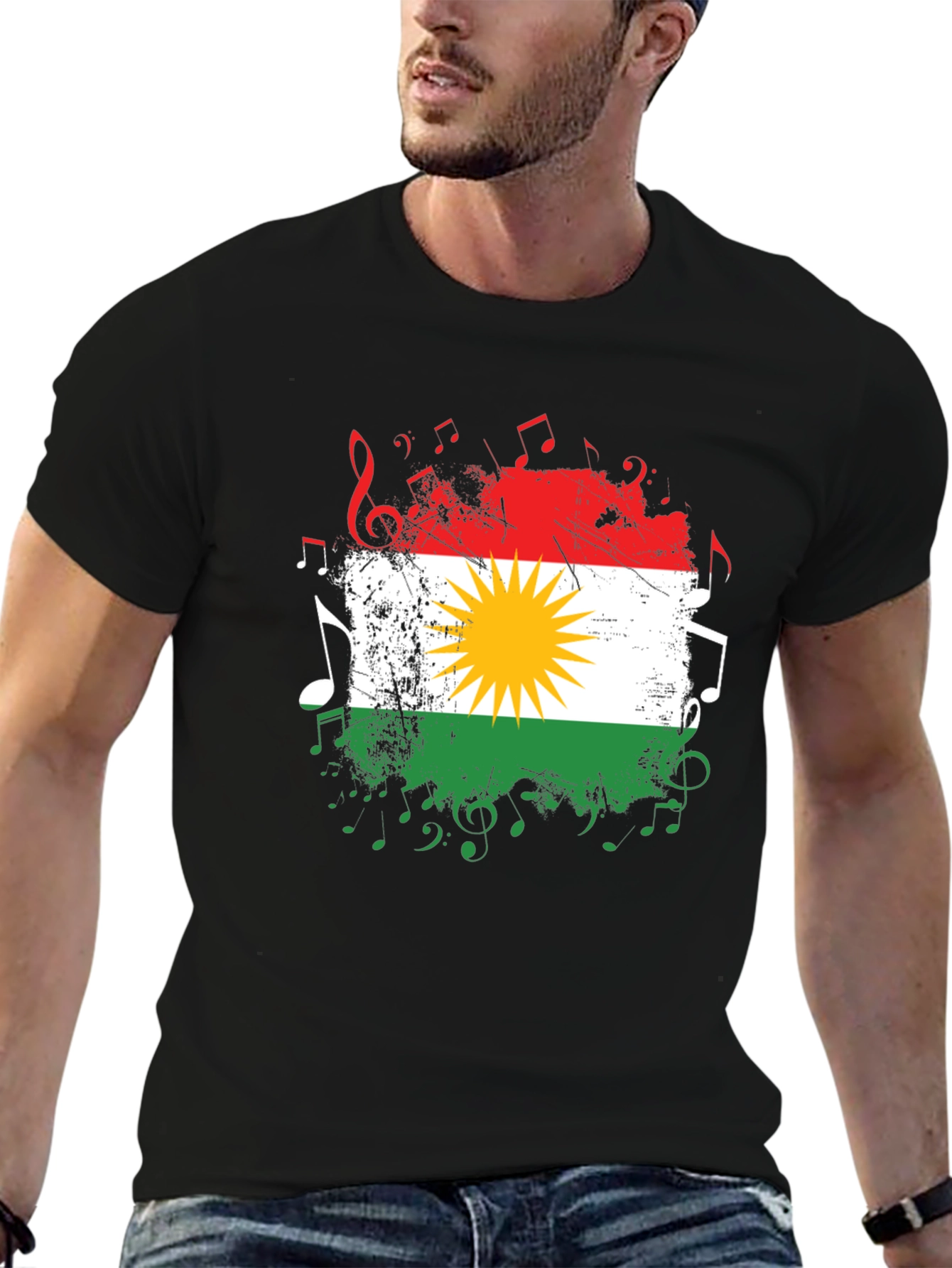 Kurdistan Flag Music T-Shirt
