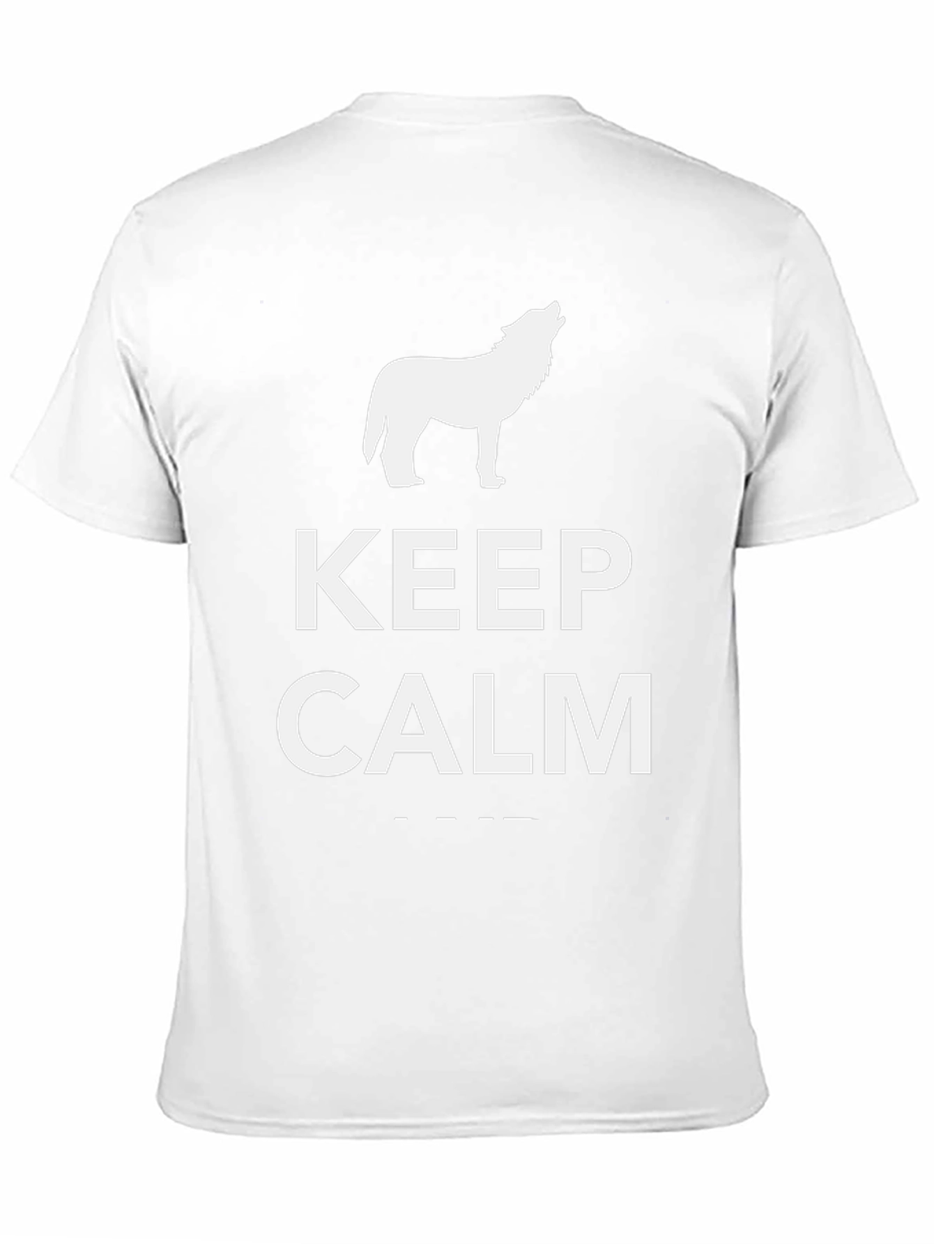 Keep Calm Wolf T-Shirt - Black Tee