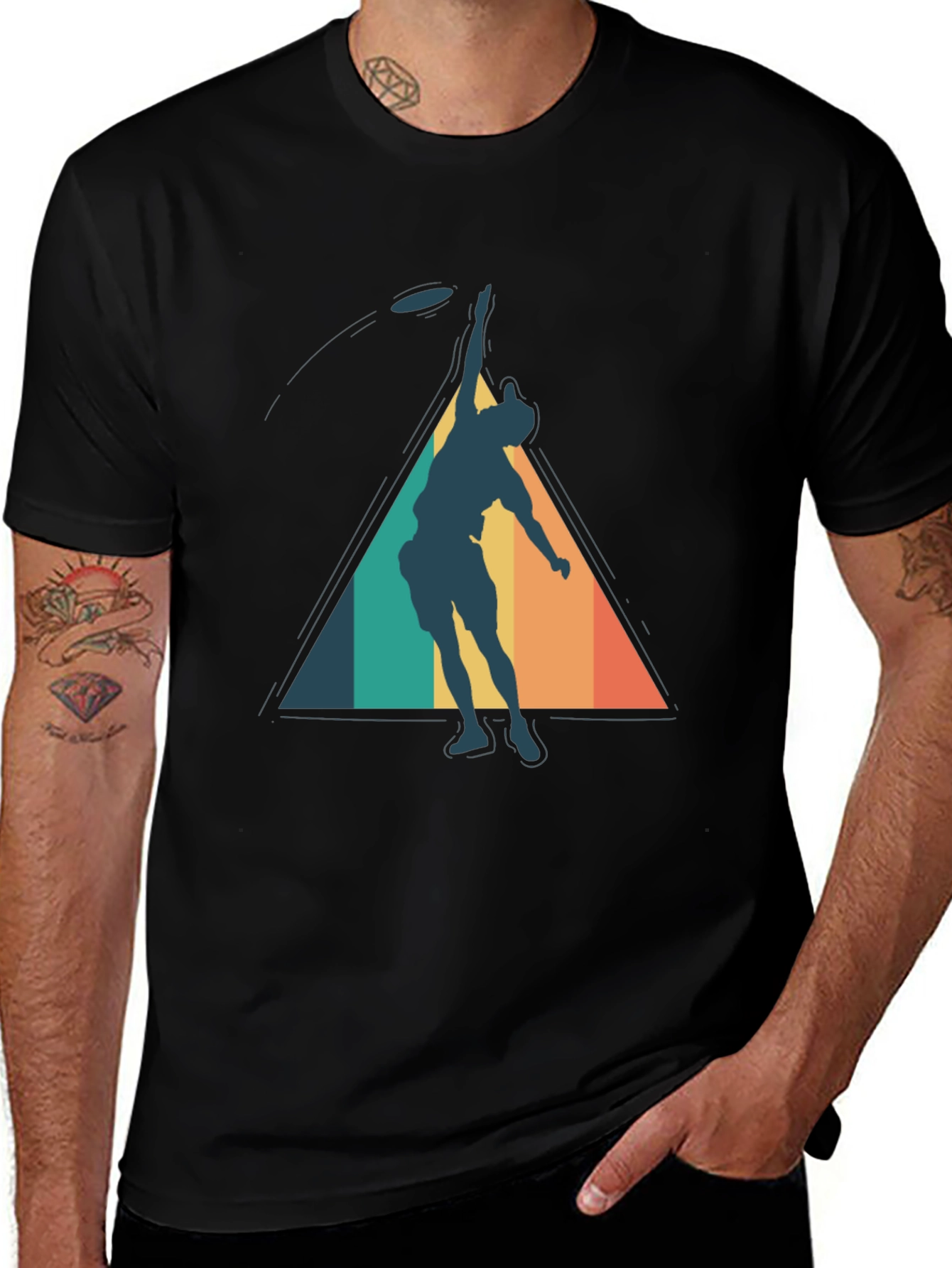 Retro Ultimate Frisbee Player Graphic Tee