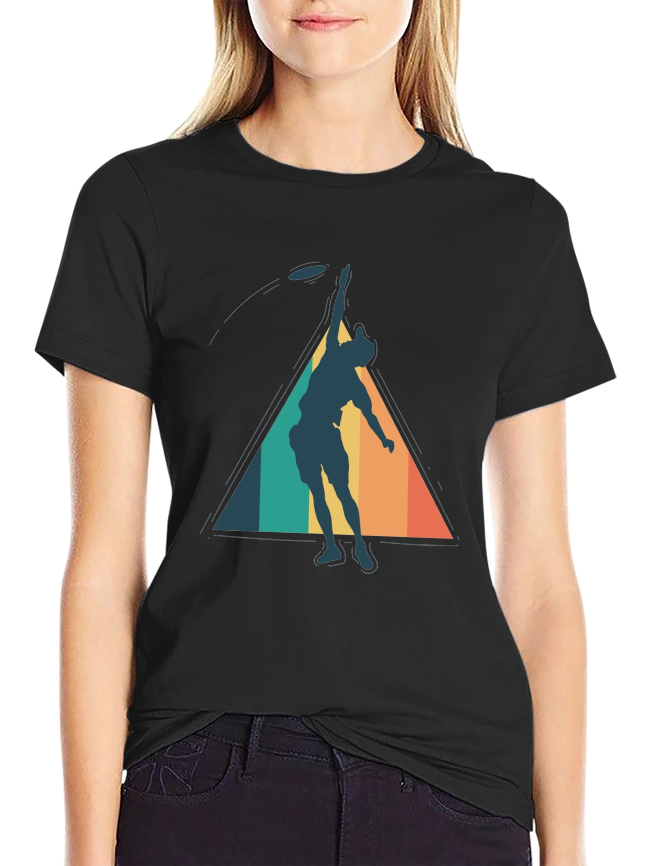 Retro Ultimate Frisbee Player Graphic Tee