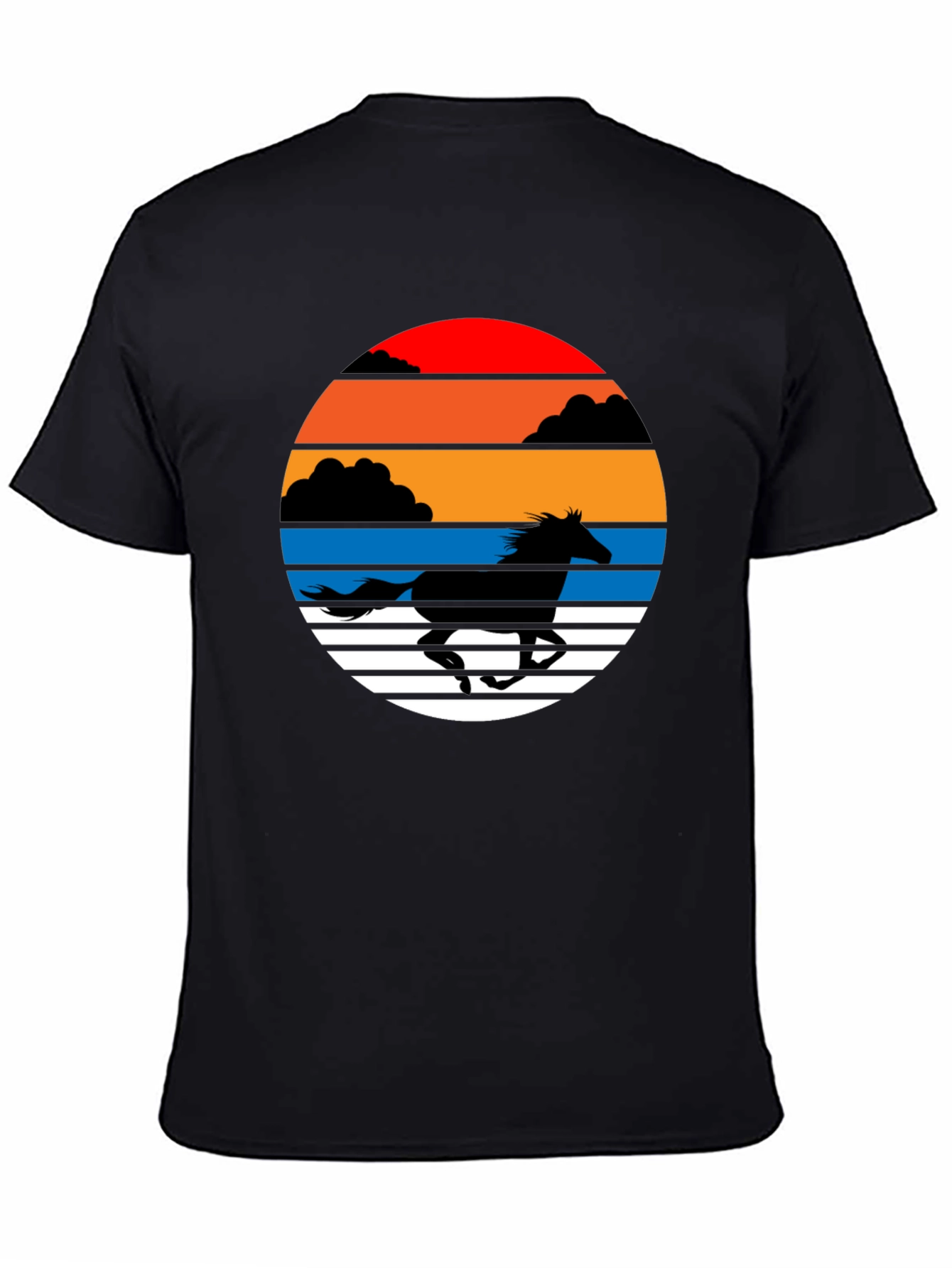 Sunset Horse Graphic Tee - Stylish Comfort