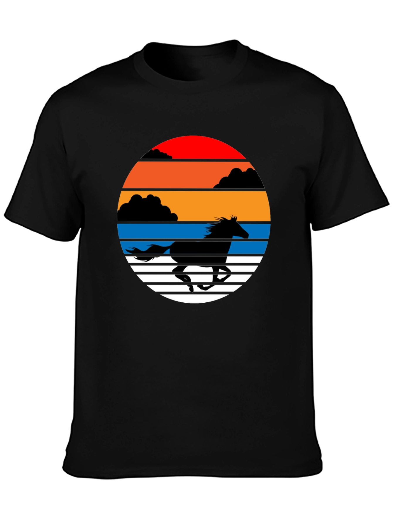 Sunset Horse Graphic Tee - Stylish Comfort