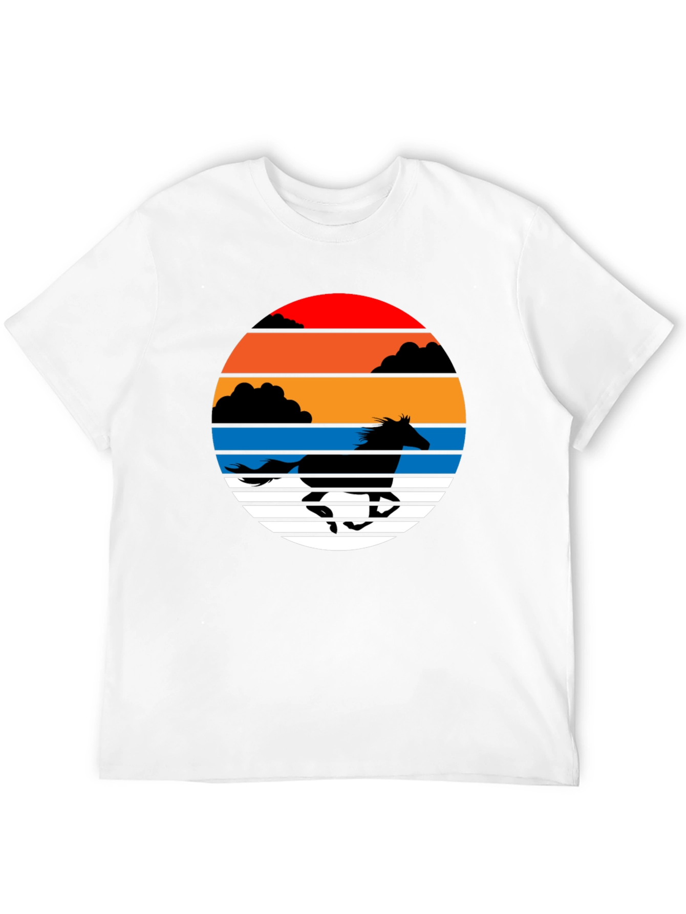 Sunset Horse Graphic Tee - Stylish Comfort