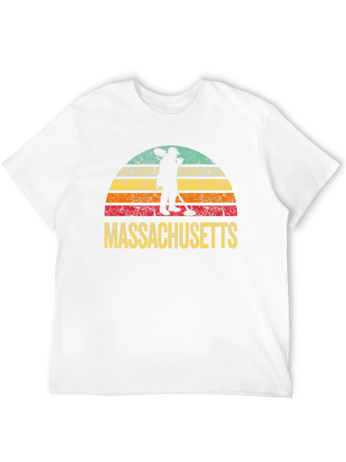 Massachusetts Metal Detecting Retro T-Shirt