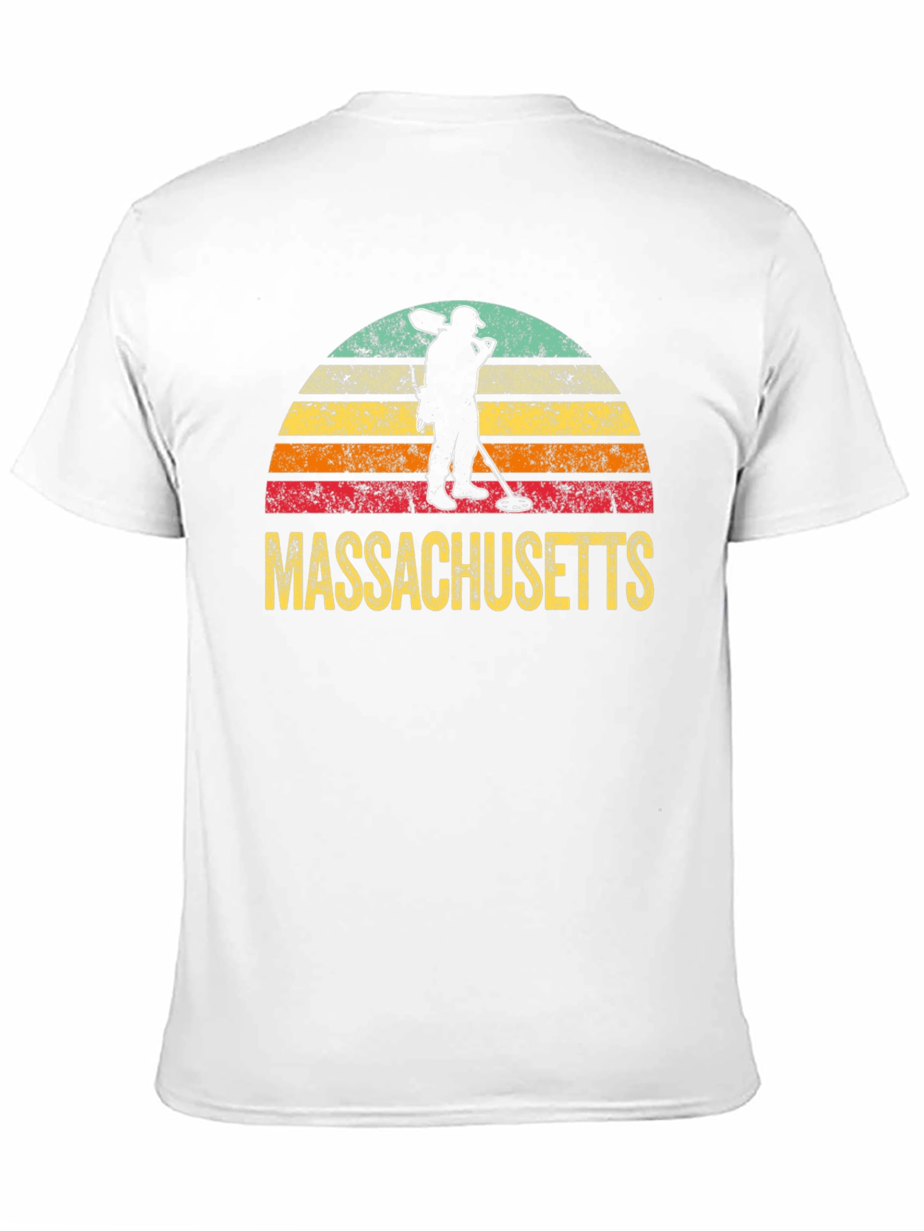 Massachusetts Metal Detecting Retro T-Shirt