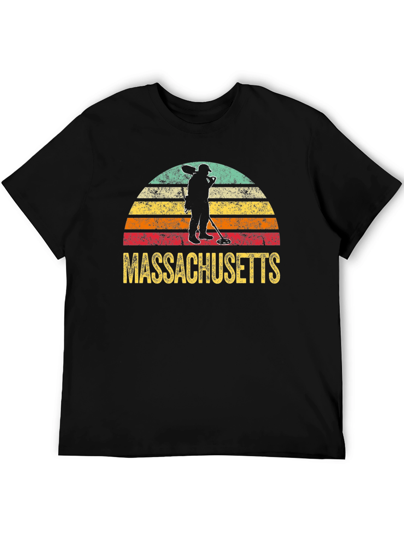 Massachusetts Metal Detecting Retro T-Shirt