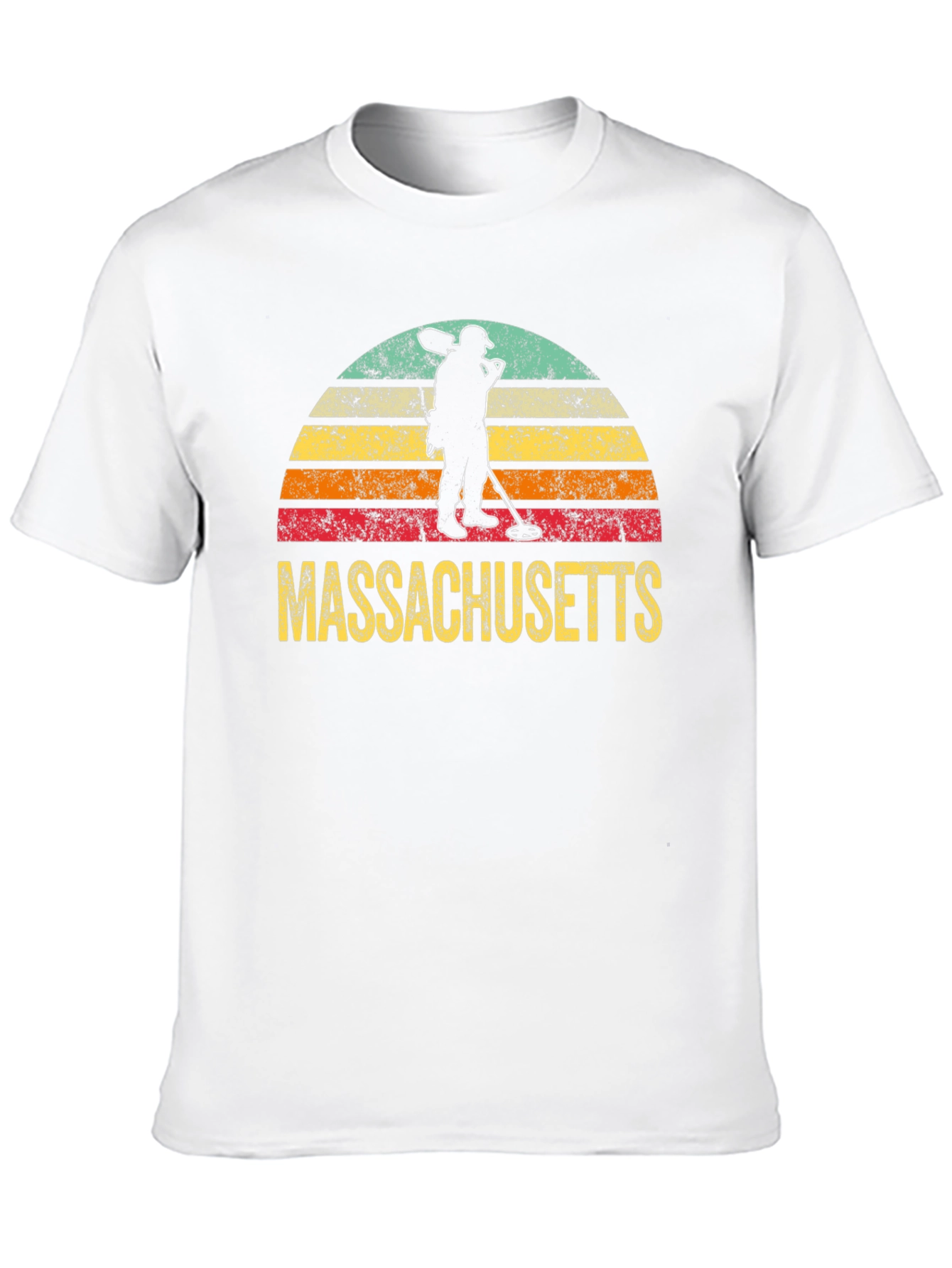 Massachusetts Metal Detecting Retro T-Shirt