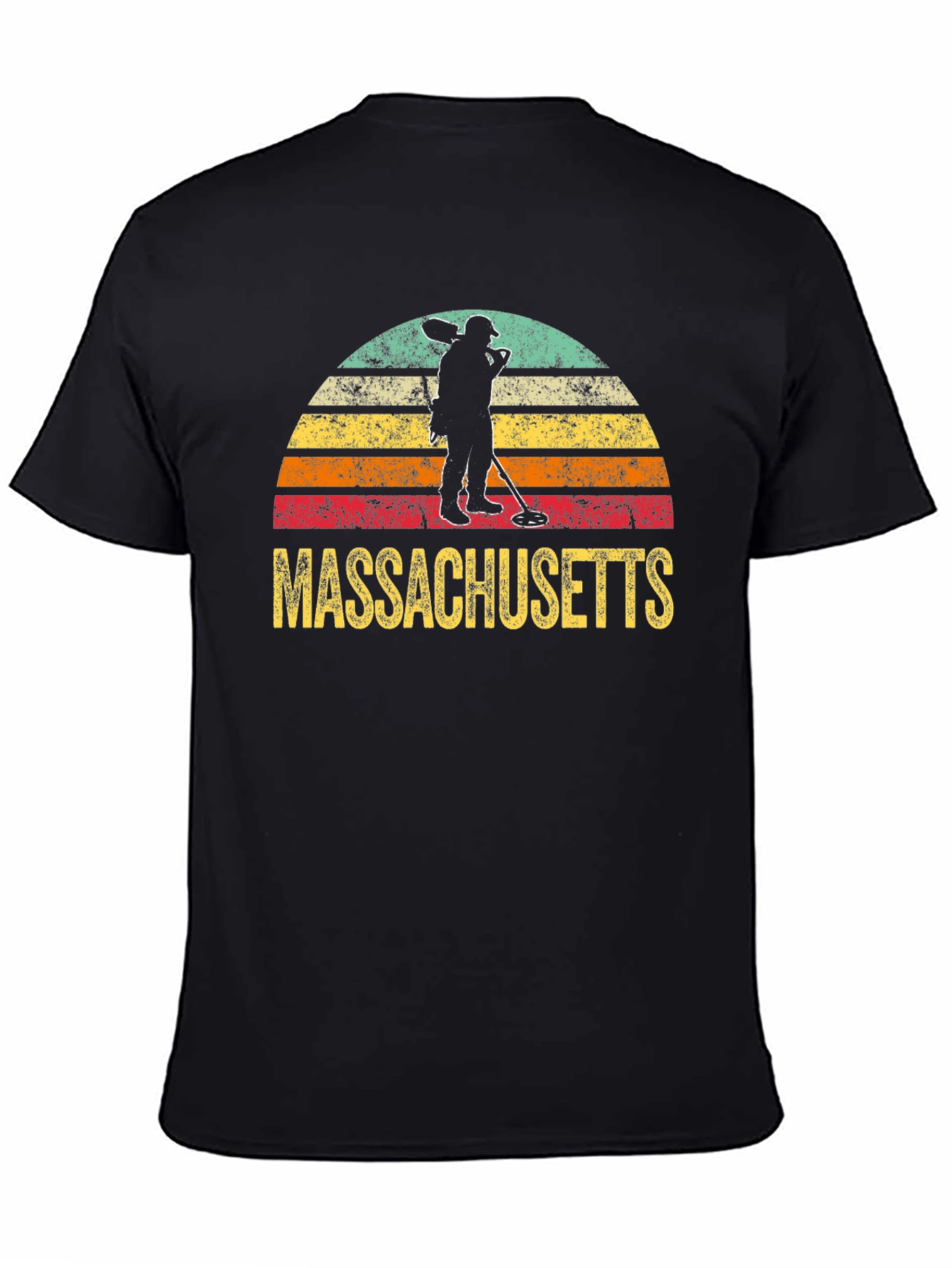 Massachusetts Metal Detecting Retro T-Shirt
