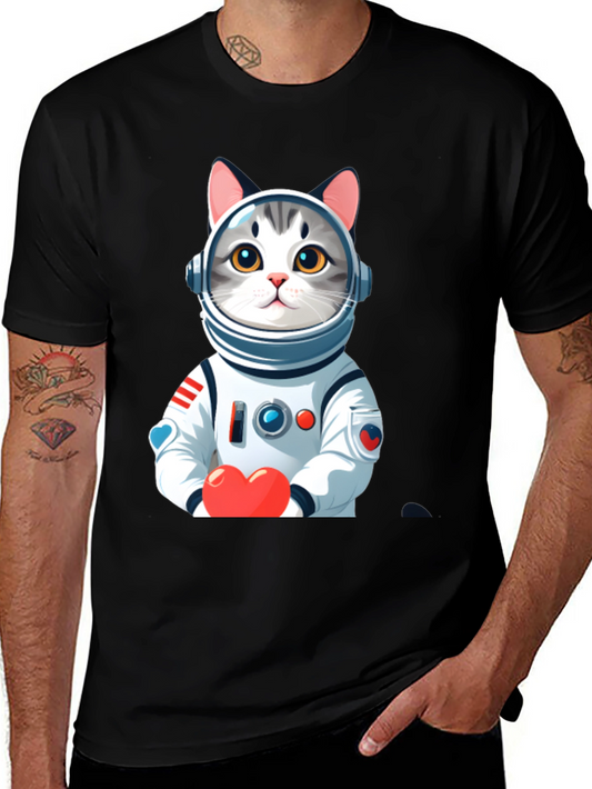 Astronaut Cat T-Shirt - Space Kitten Lover Tee