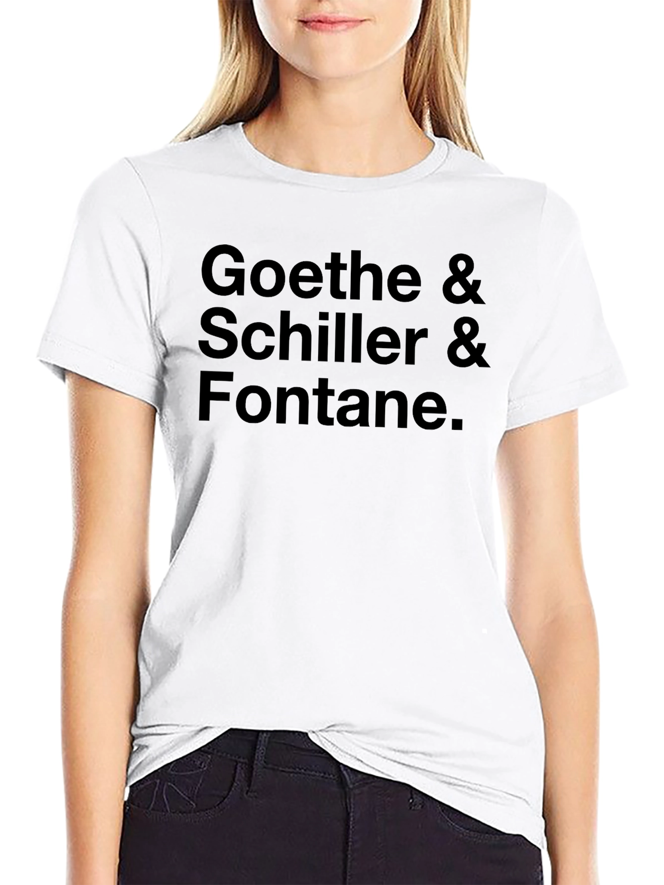 Goethe Schiller Fontane Black T-Shirt