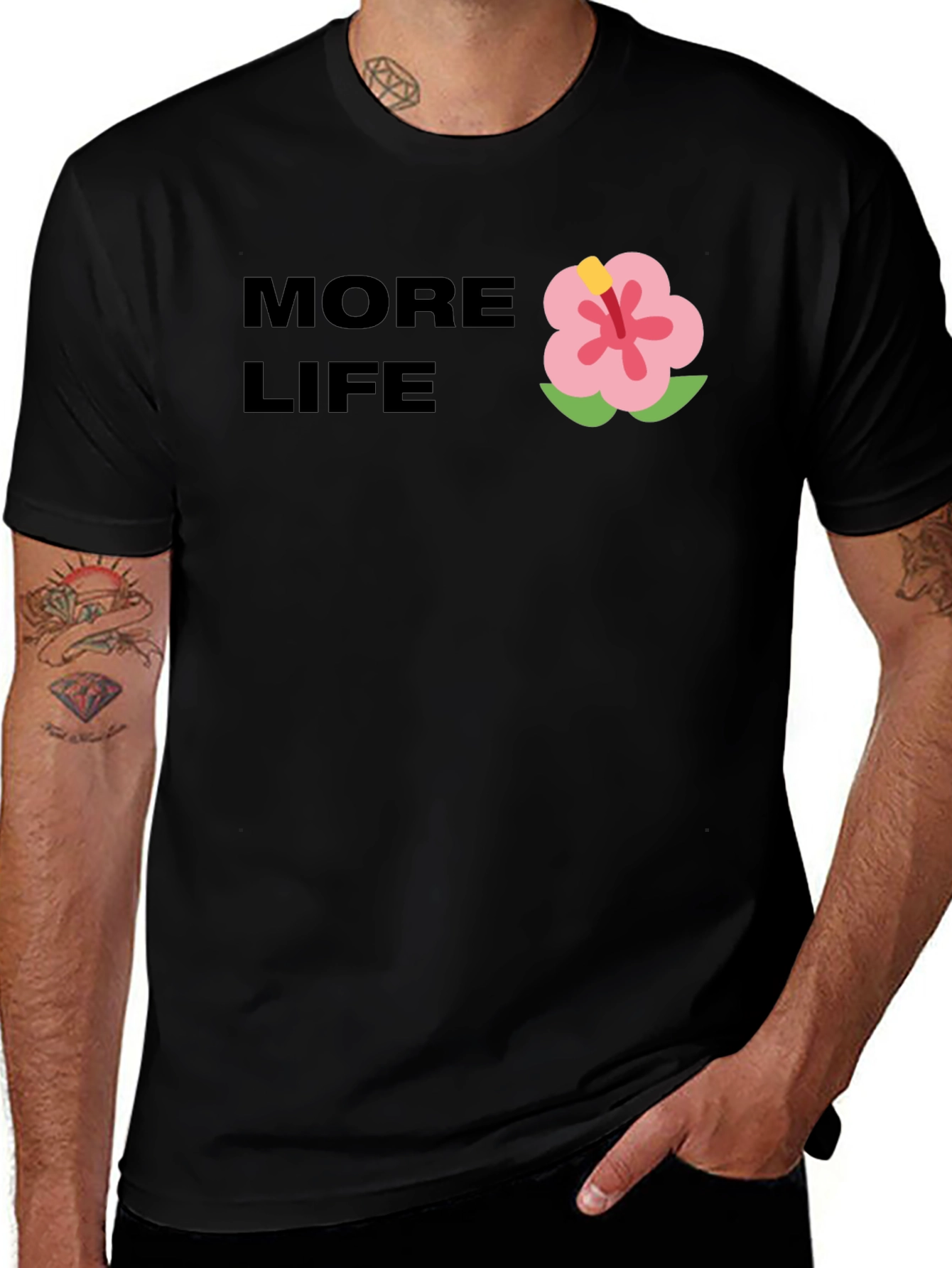 More Life Graphic Tee - Black Casual T-Shirt