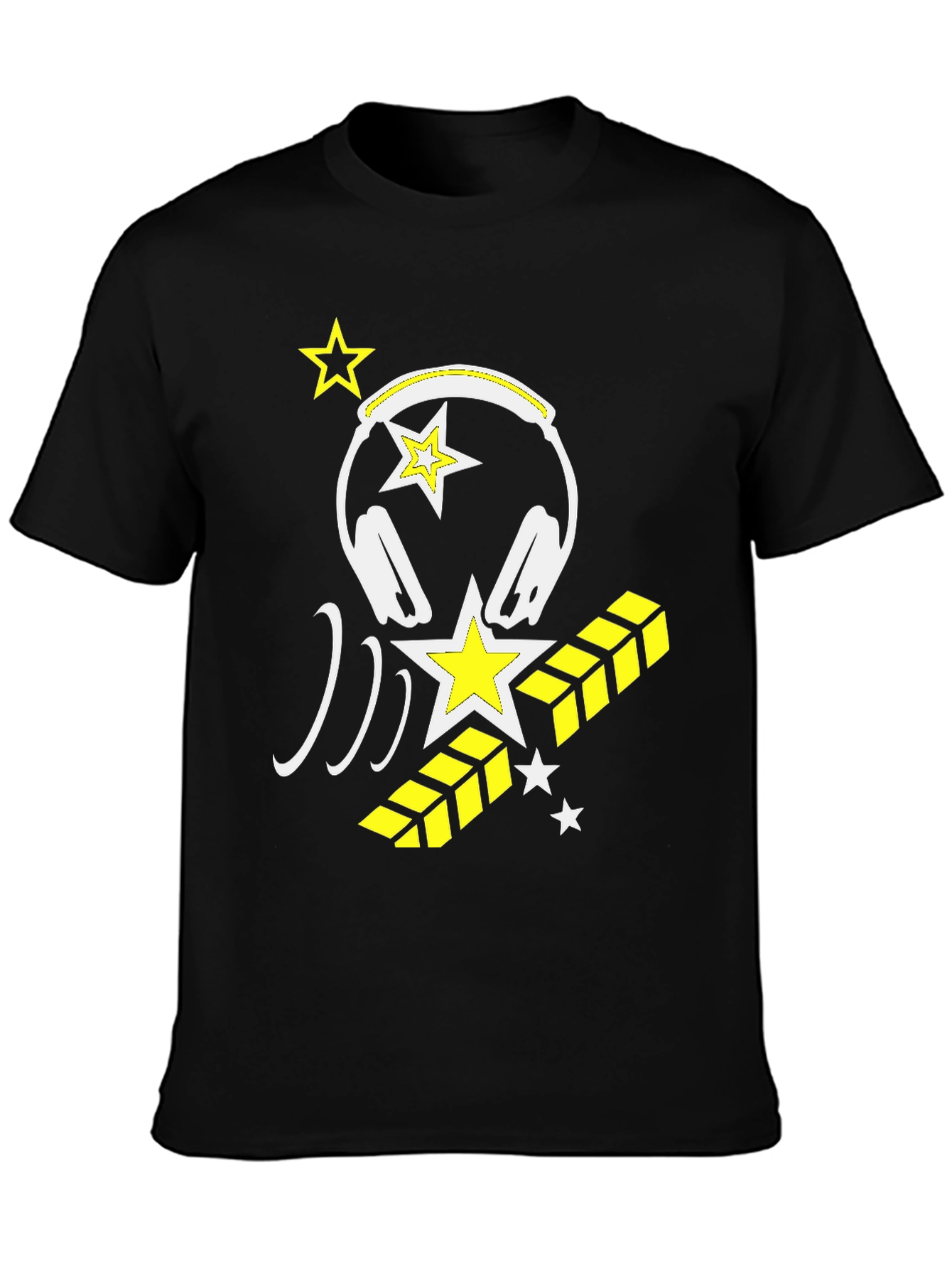Cool Graphic Tee: Headphones & Star Design