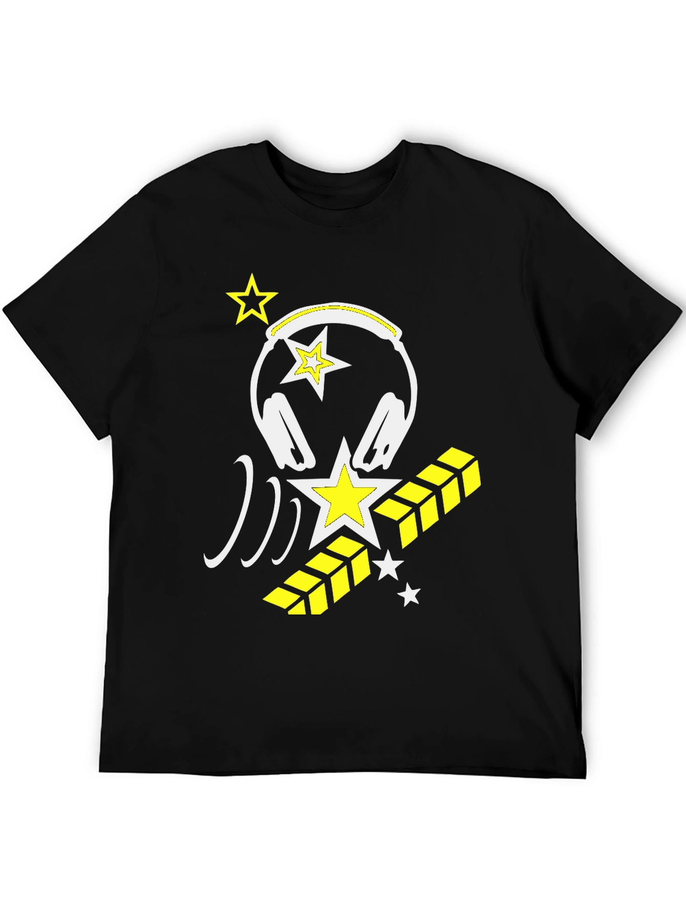 Cool Graphic Tee: Headphones & Star Design