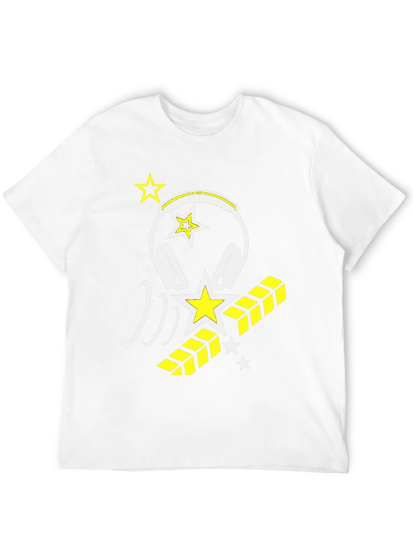 Cool Graphic Tee: Headphones & Star Design