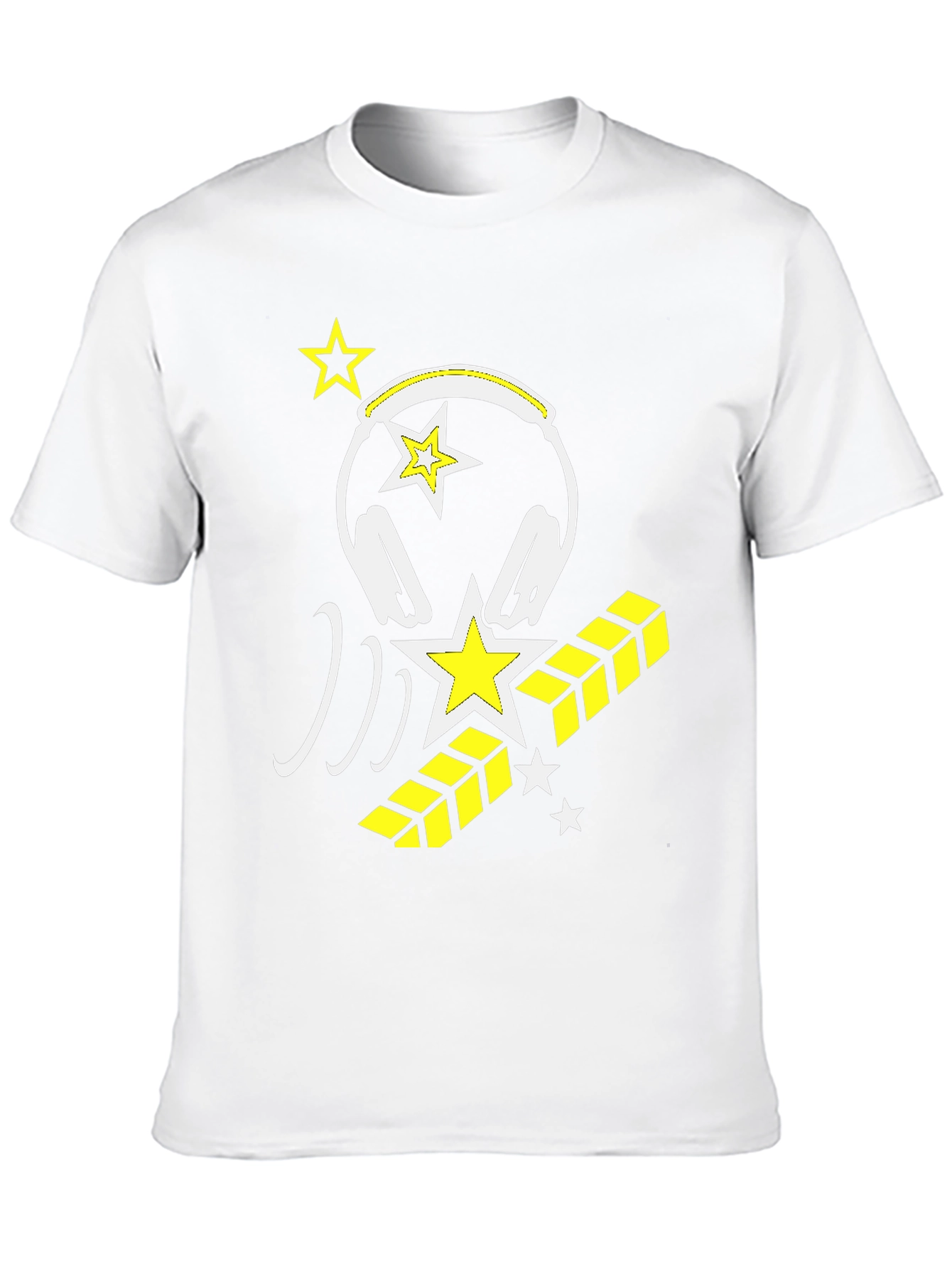 Cool Graphic Tee: Headphones & Star Design